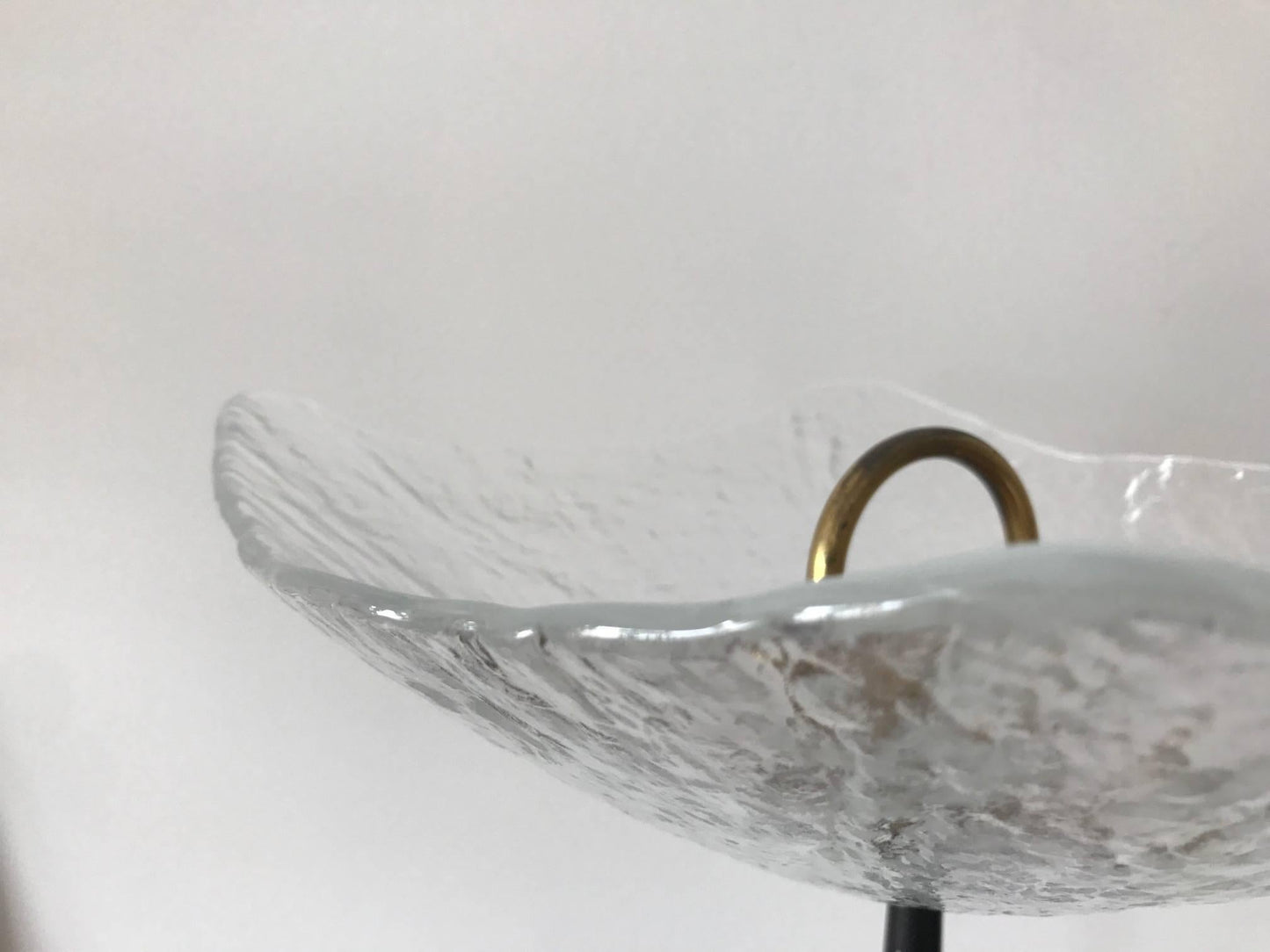 Frisman Vintage Unusual Italian Gueridon with Moulded Glass Top