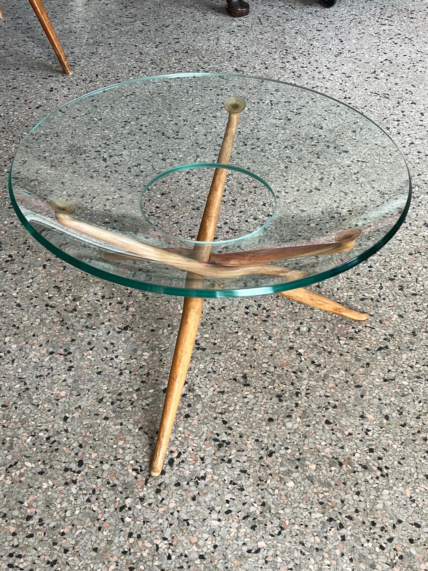 Frisman Vintage Unusual Italian Gueridon with Folding Legs