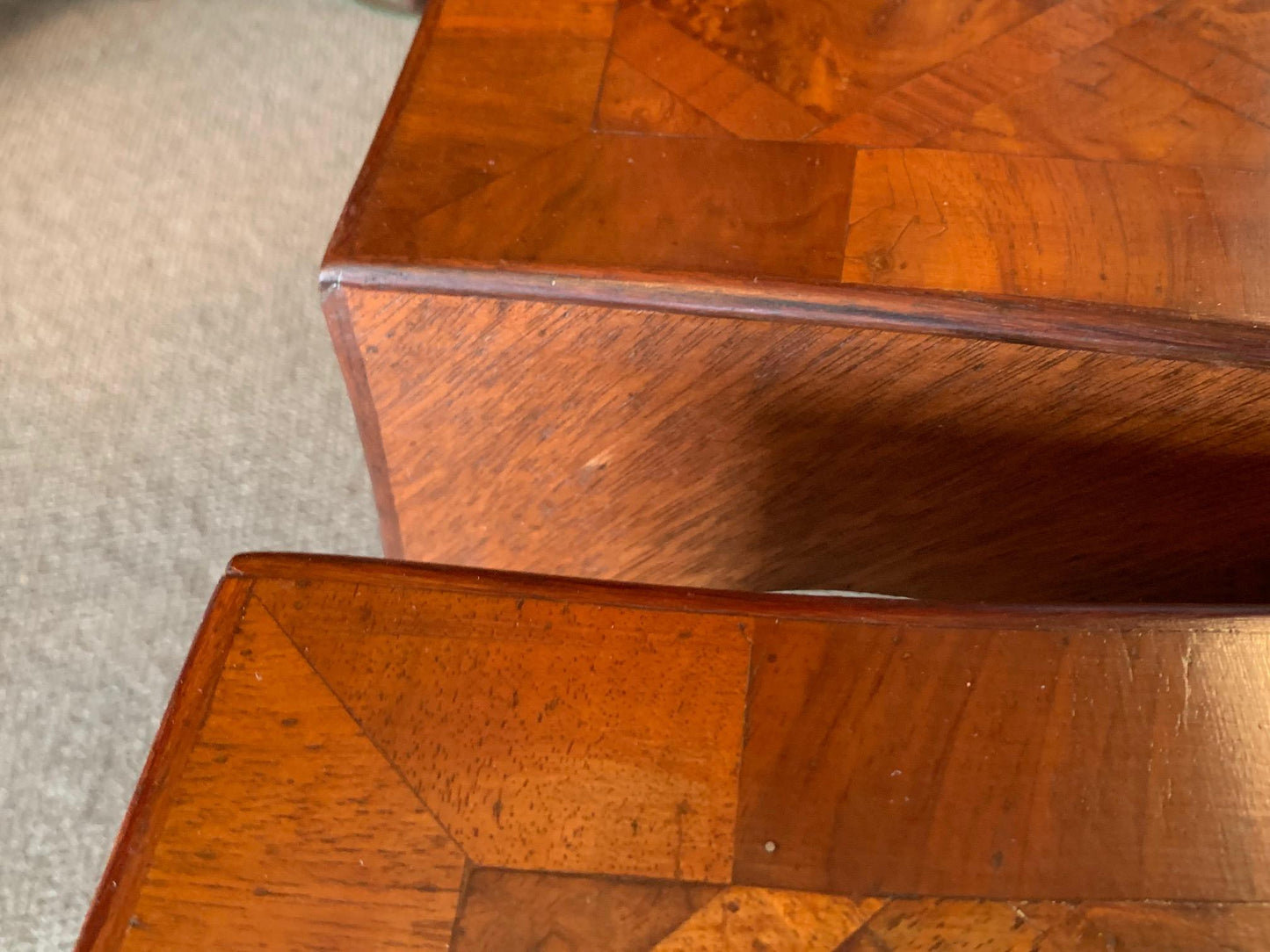 Frisman Vintage Pair of Elegant Italian Tables with Cabriolet Legs