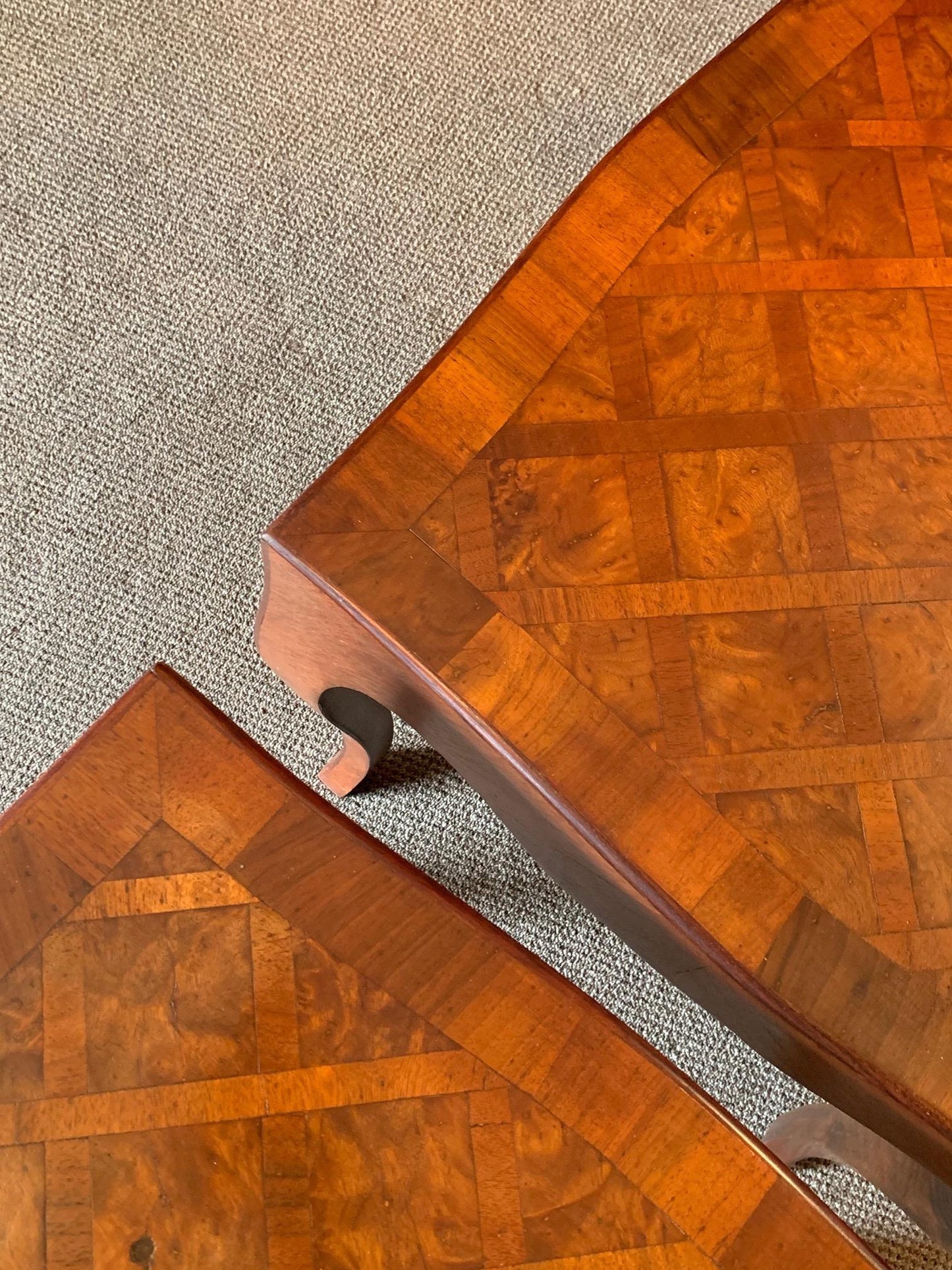 Frisman Vintage Pair of Elegant Italian Tables with Cabriolet Legs