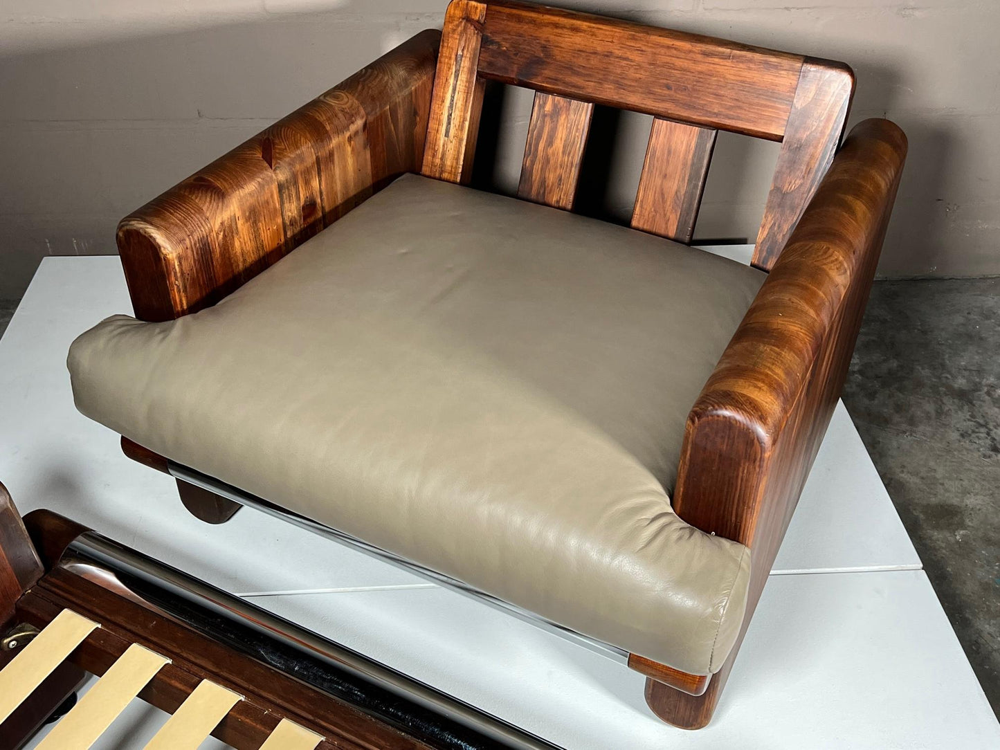 Frisman Vintage John Caldwell Lounge Chair and Ottoman, 1976