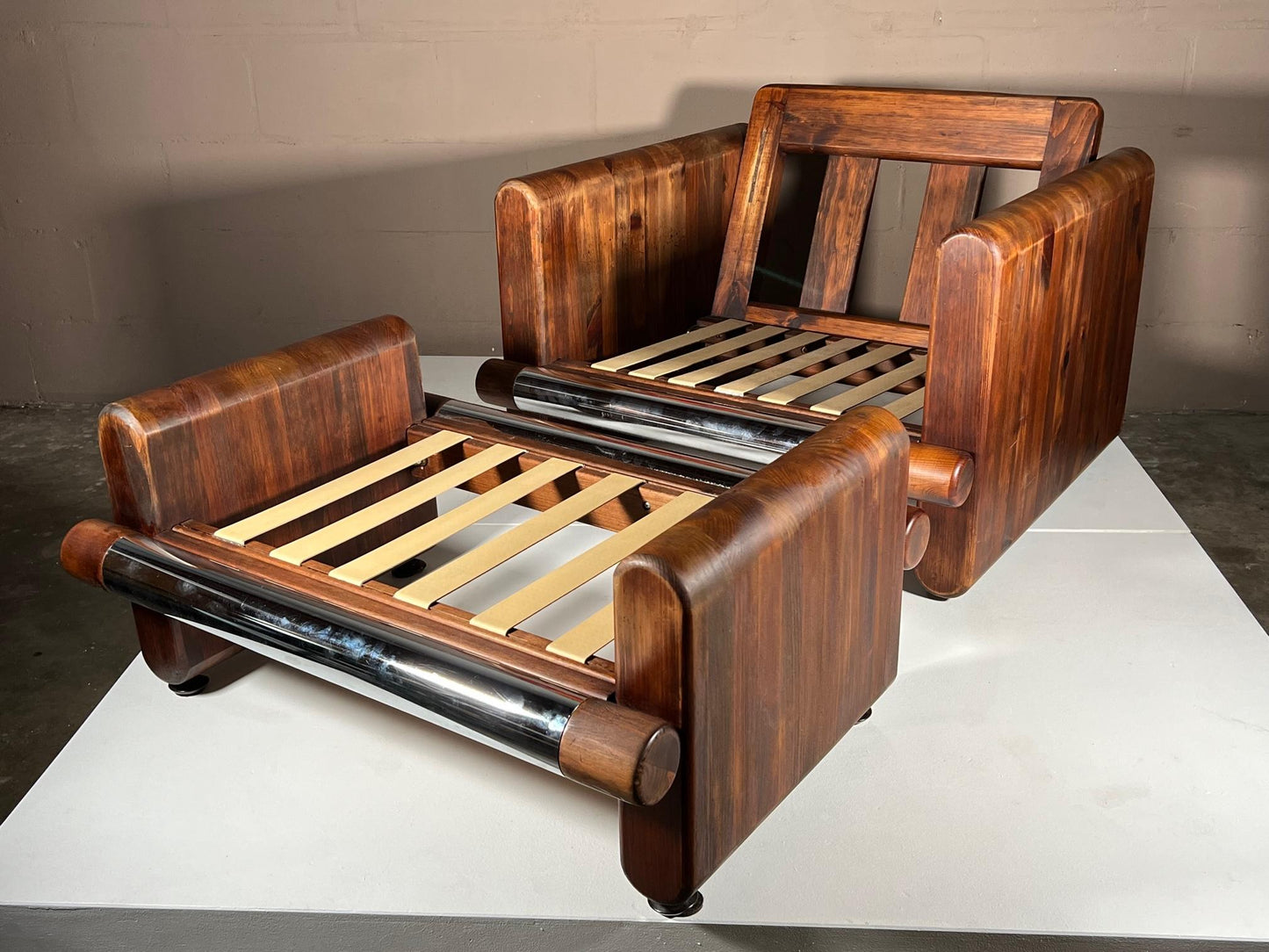 Frisman Vintage John Caldwell Lounge Chair and Ottoman, 1976