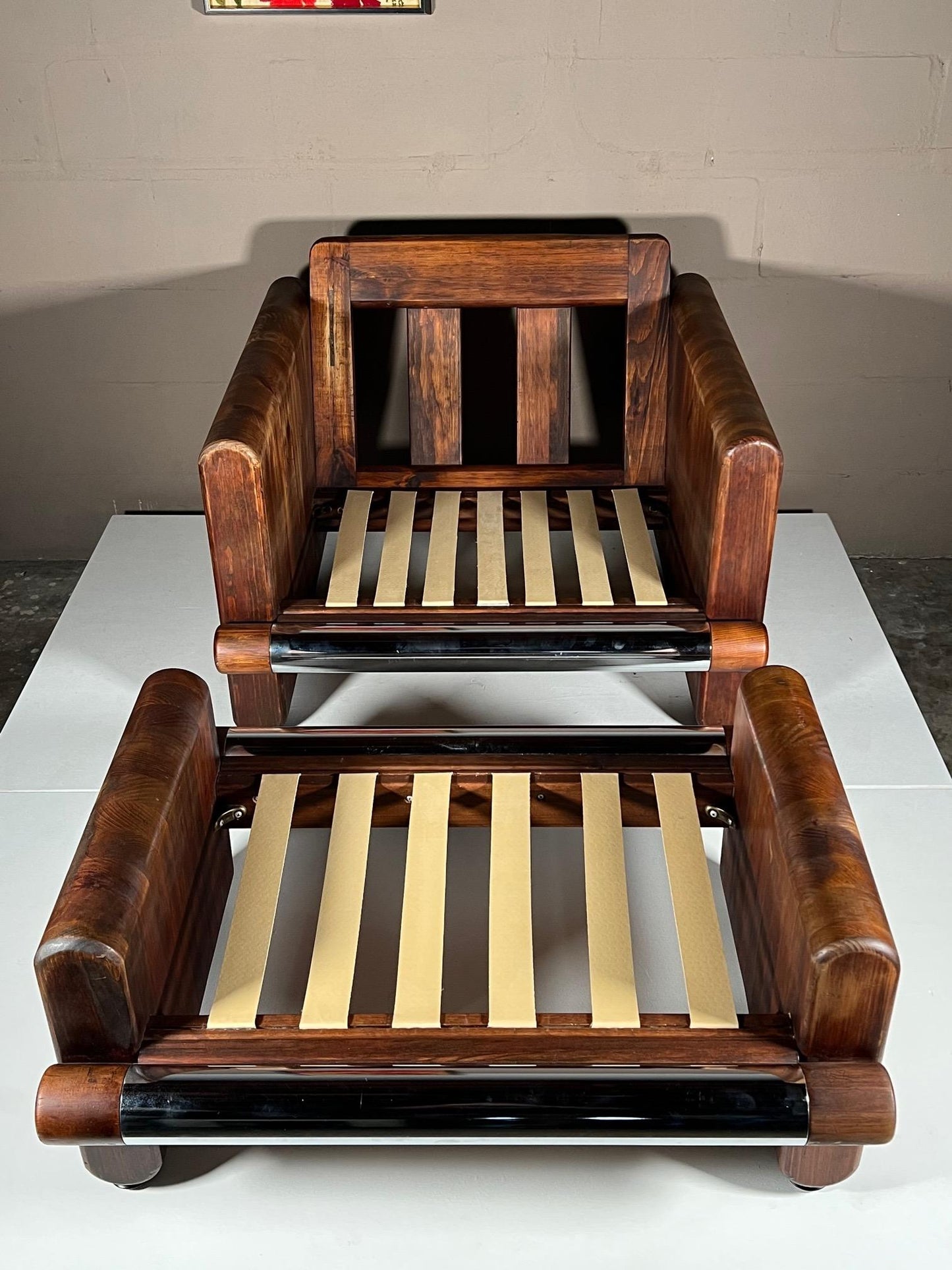 Frisman Vintage John Caldwell Lounge Chair and Ottoman, 1976