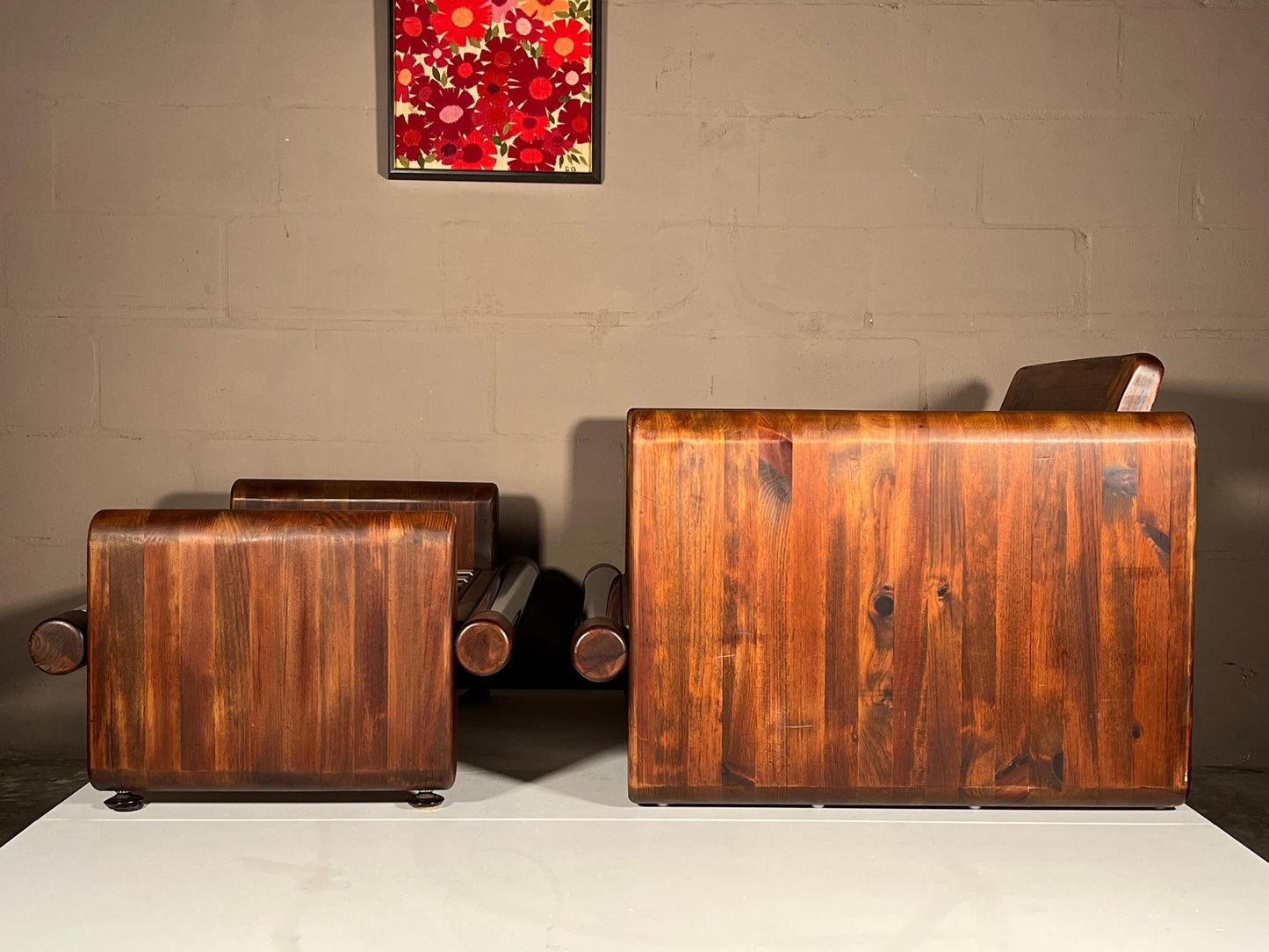 Frisman Vintage John Caldwell Lounge Chair and Ottoman, 1976