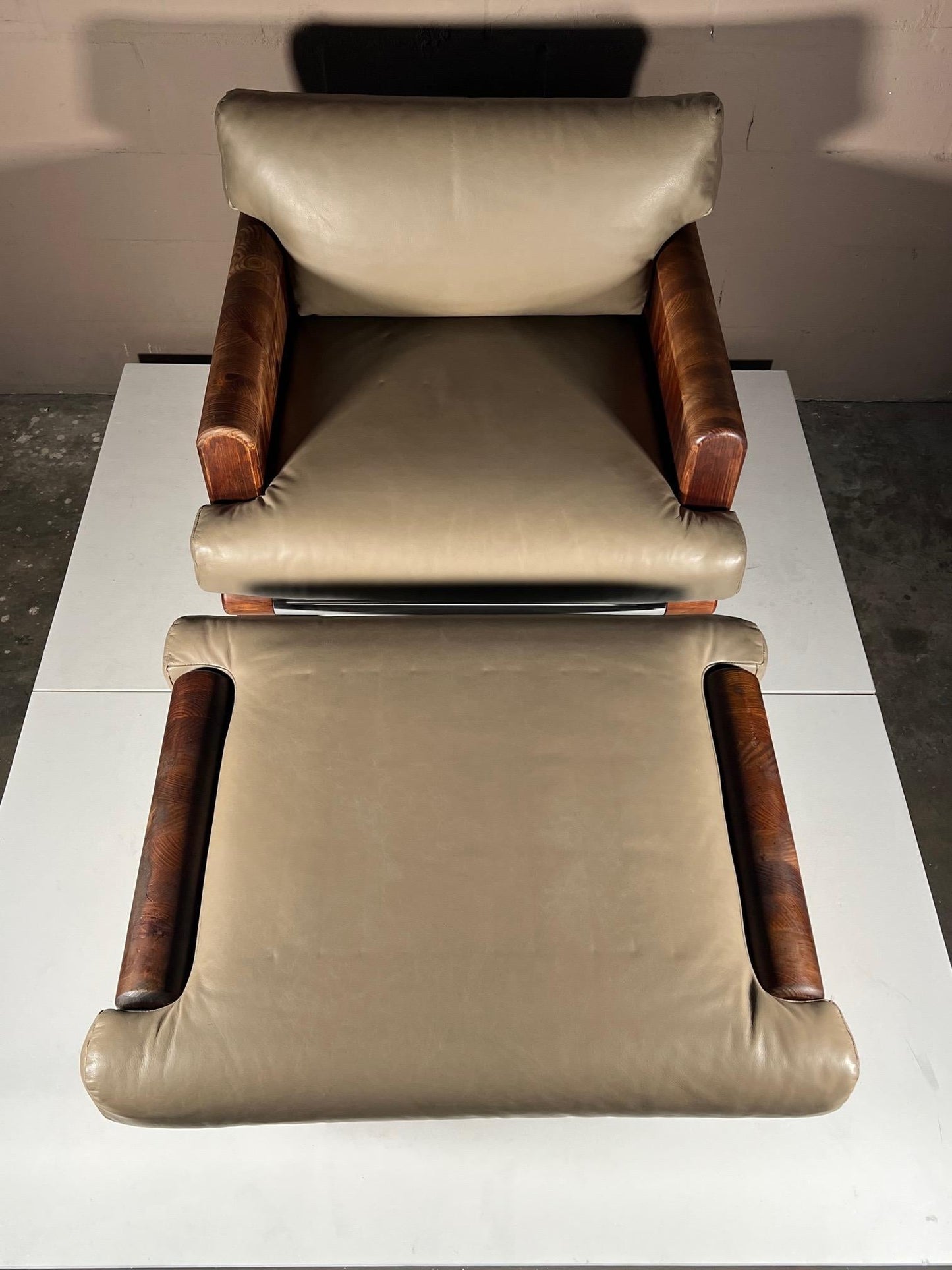 Frisman Vintage John Caldwell Lounge Chair and Ottoman, 1976