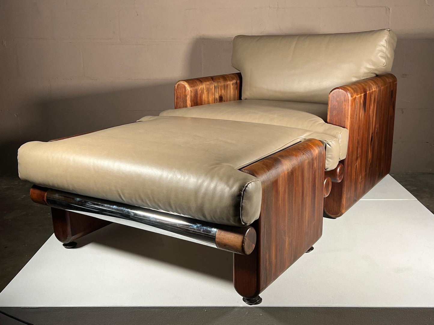 Frisman Vintage John Caldwell Lounge Chair and Ottoman, 1976