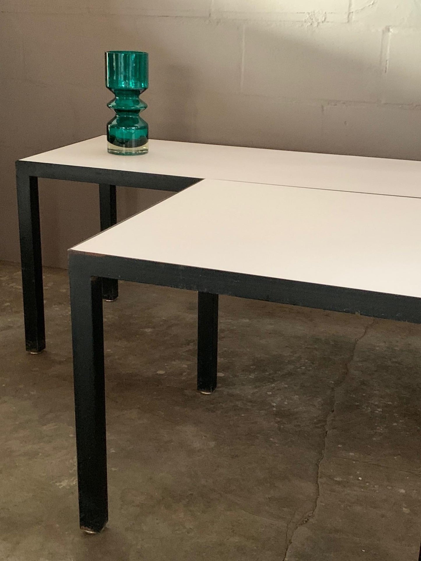 Frisman Vintage Minimalist Bench and Matching Table by JG Furniture