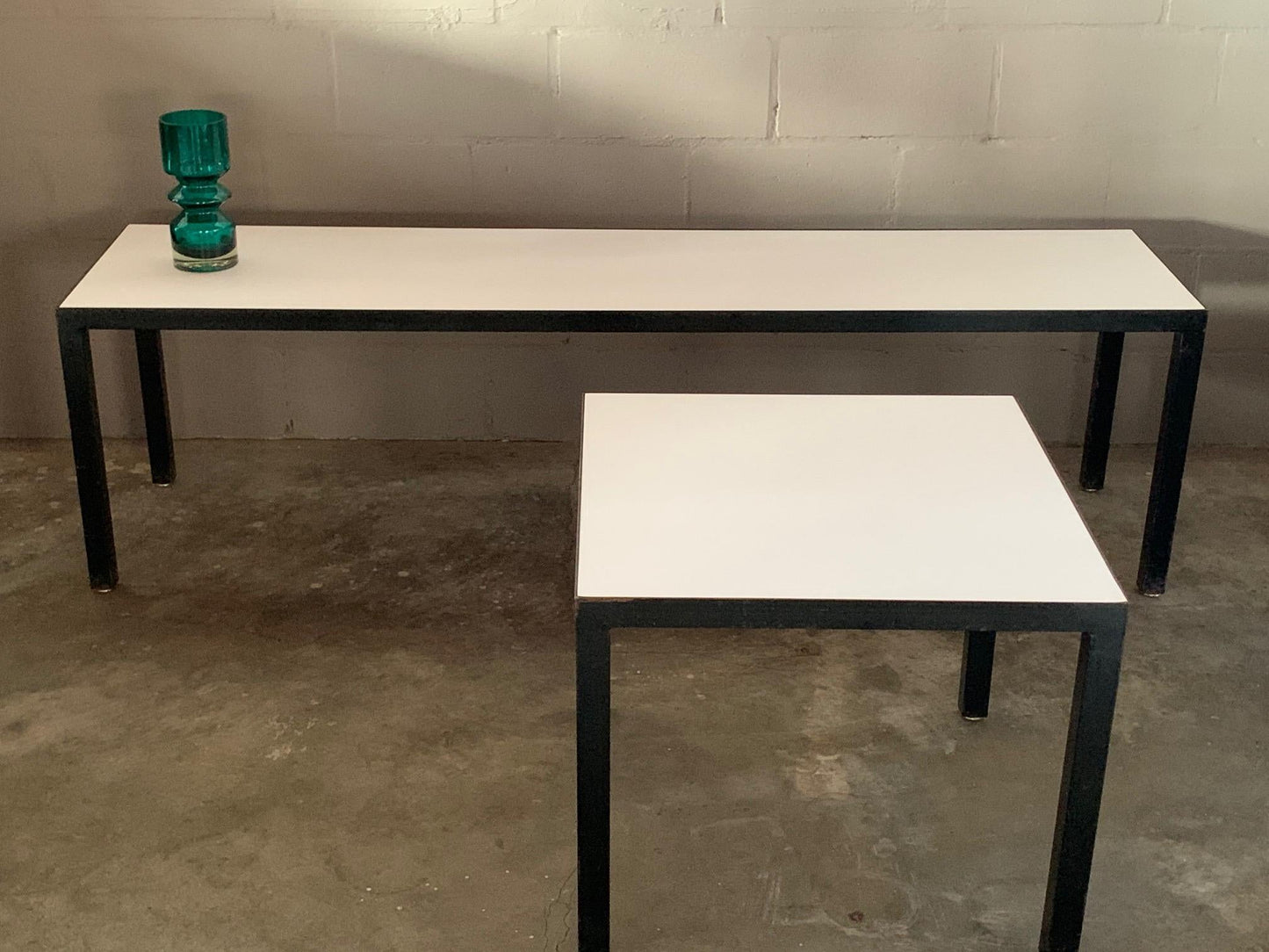 Frisman Vintage Minimalist Bench and Matching Table by JG Furniture