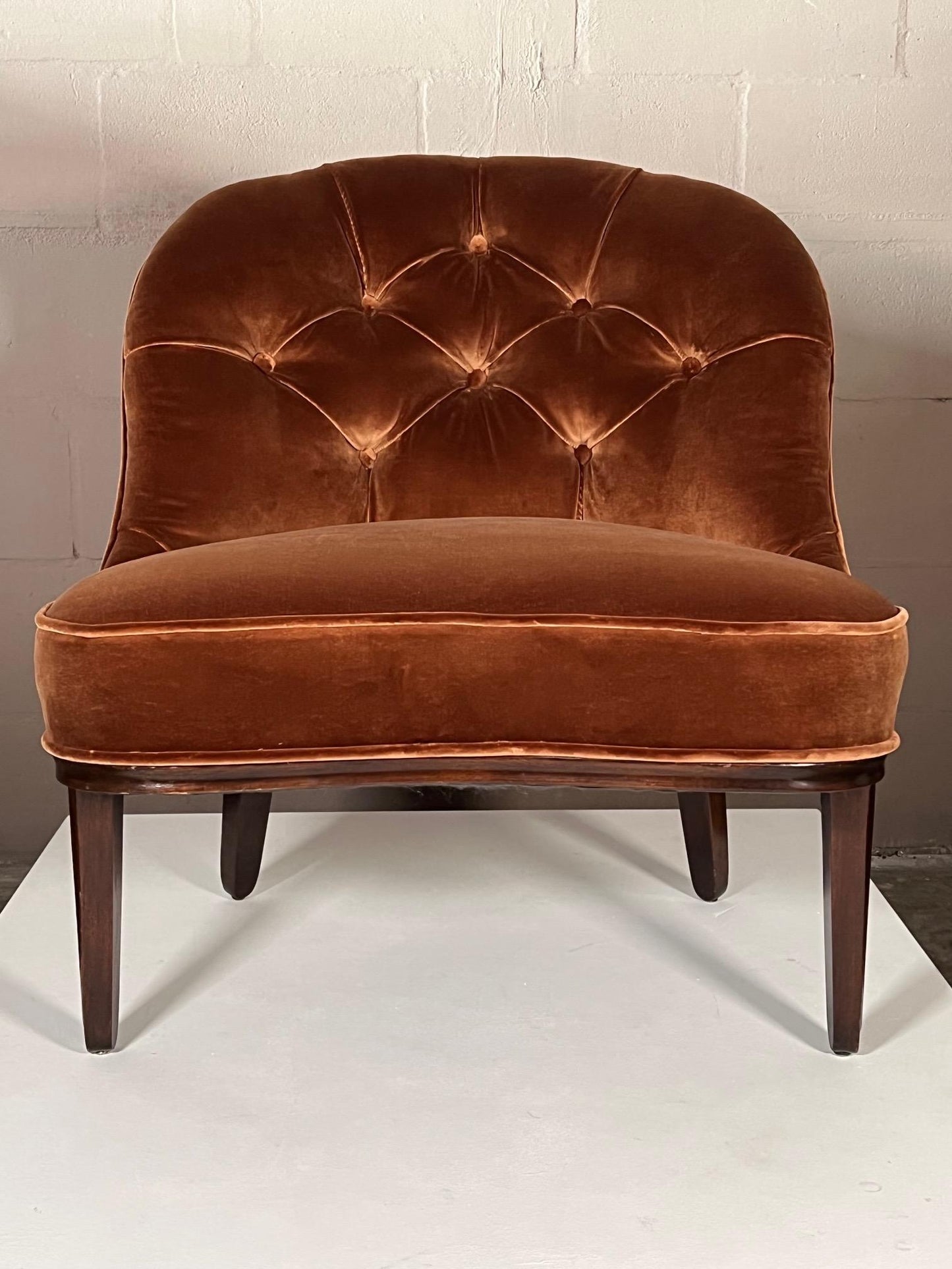 Frisman Vintage Slipper Chairs by Edward Wormley for Dunbar Janus Collection
