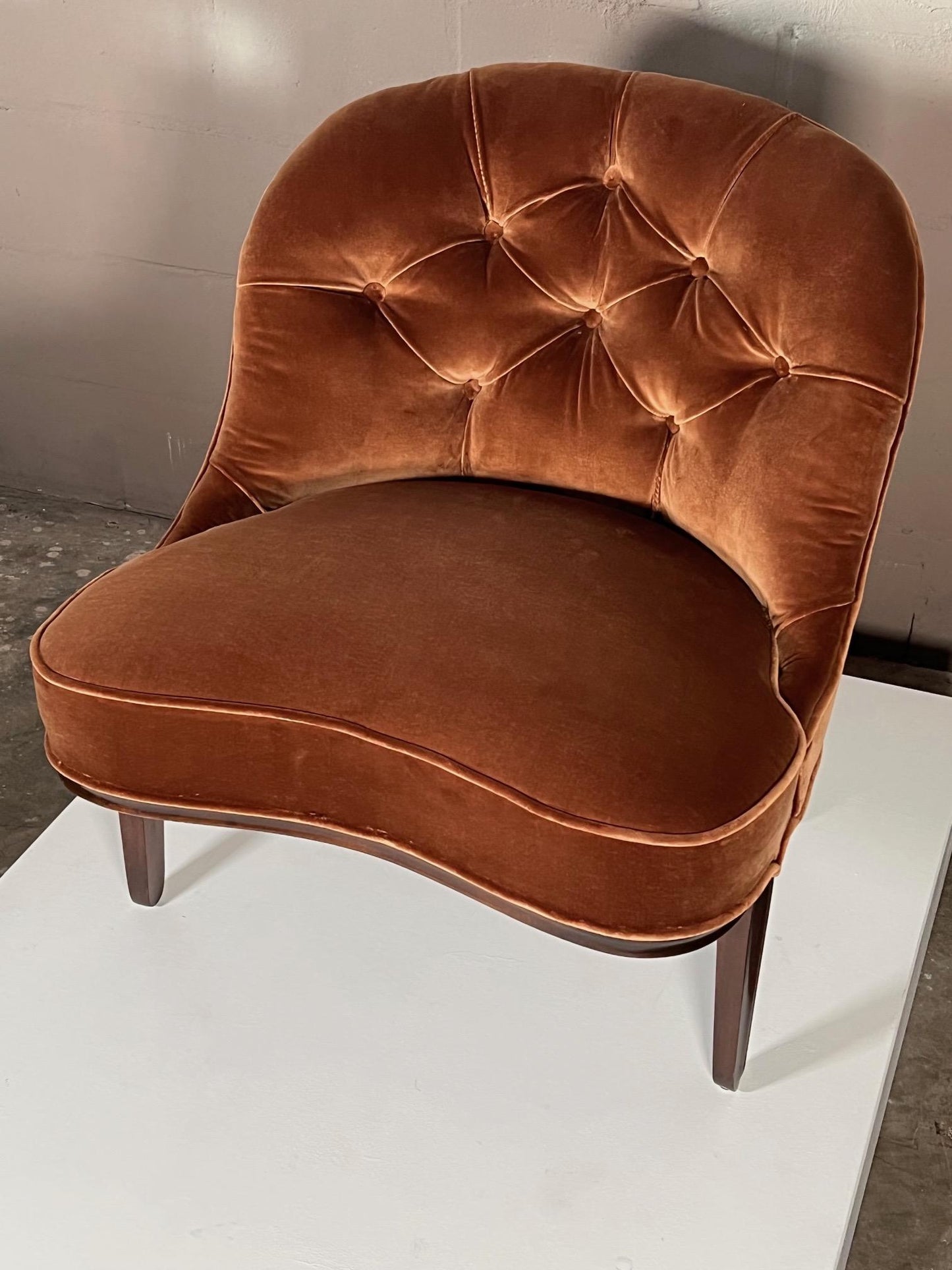 Frisman Vintage Slipper Chairs by Edward Wormley for Dunbar Janus Collection