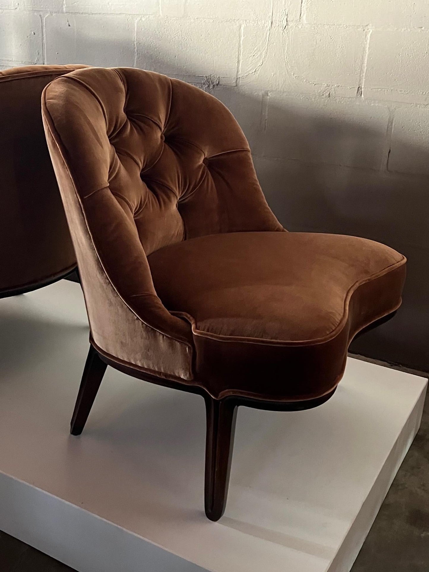 Frisman Vintage Slipper Chairs by Edward Wormley for Dunbar Janus Collection