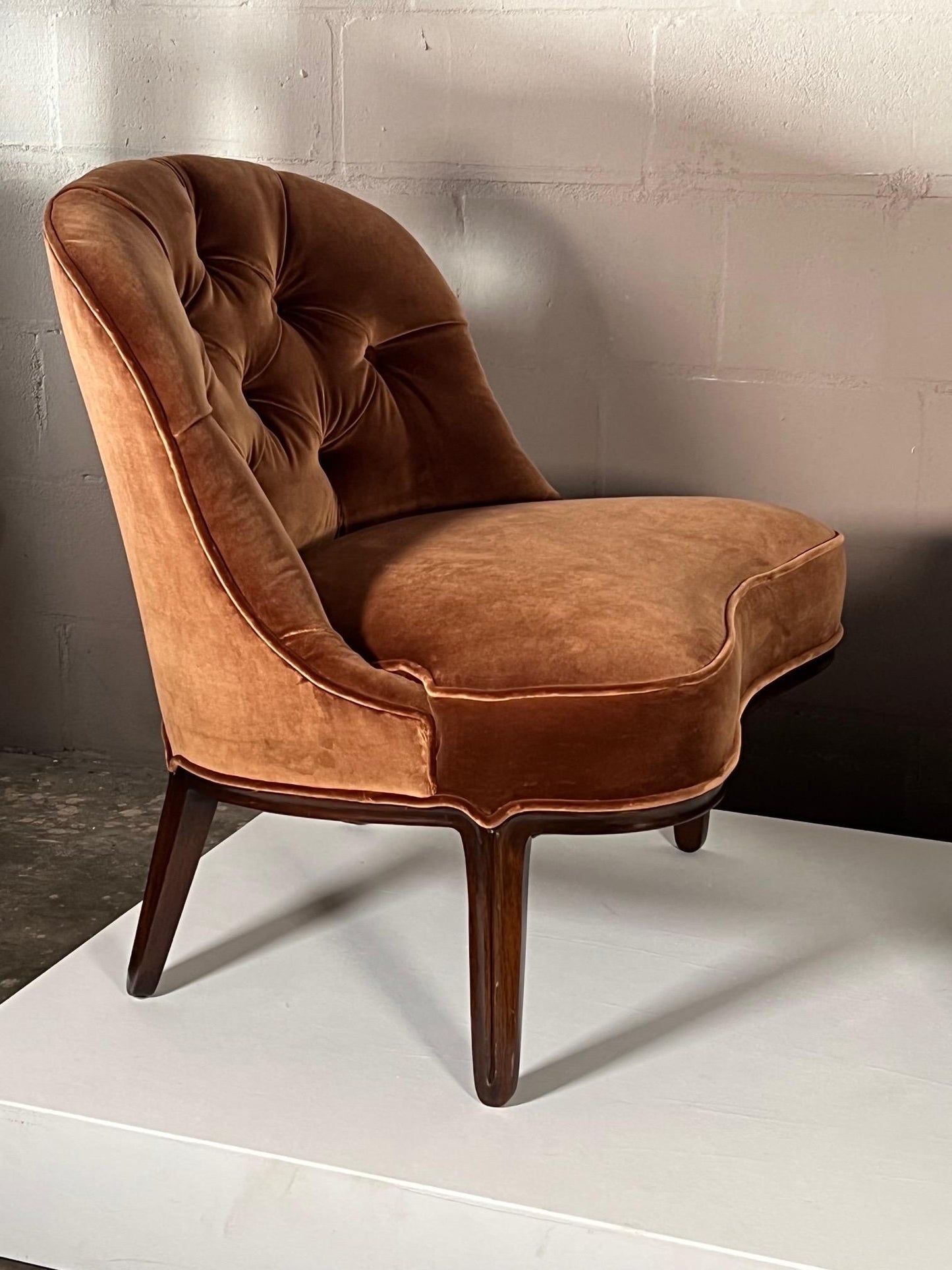 Frisman Vintage Slipper Chairs by Edward Wormley for Dunbar Janus Collection