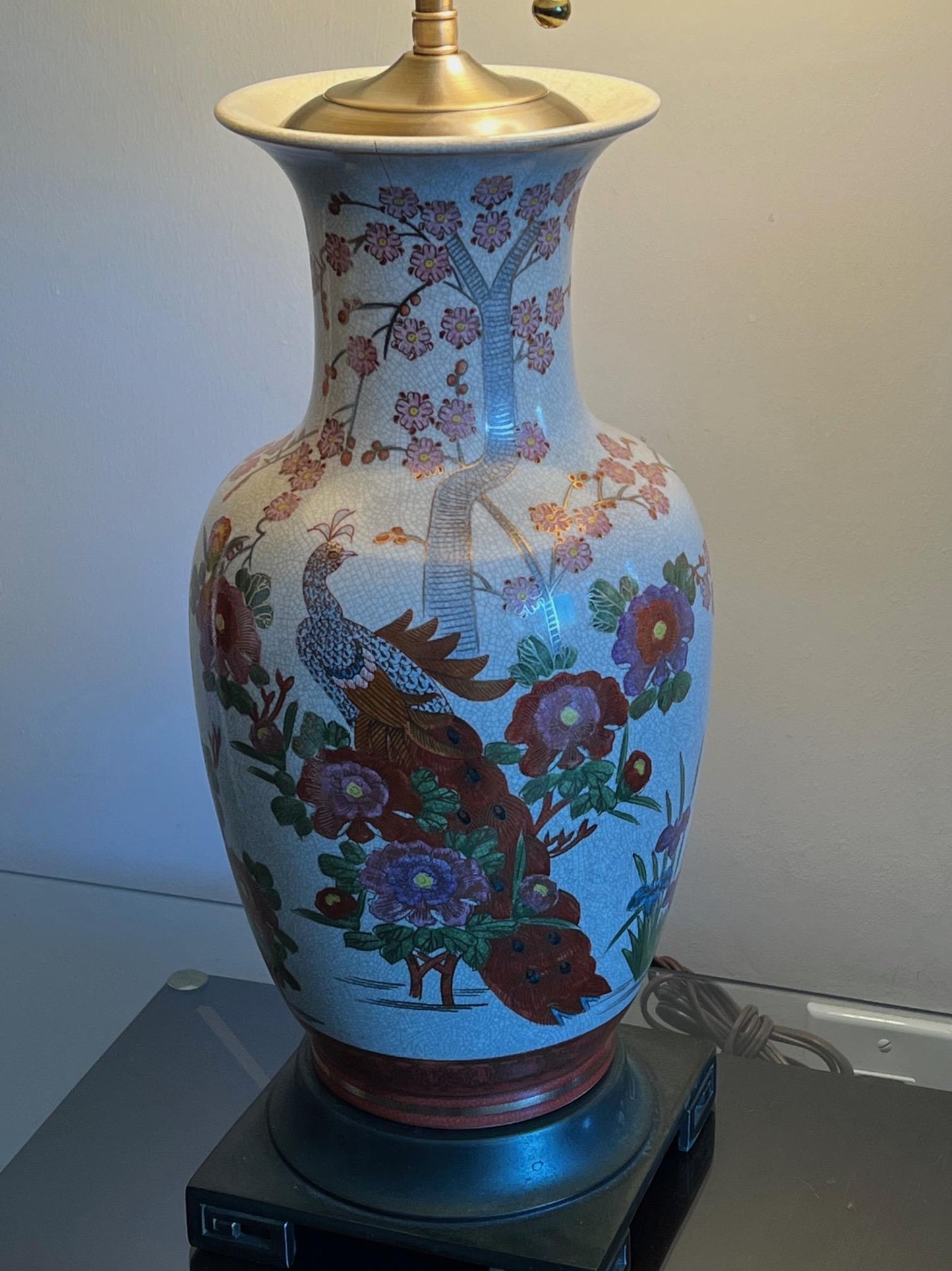 Frisman Vintage Pair of Japanese Hand Painted Lamps