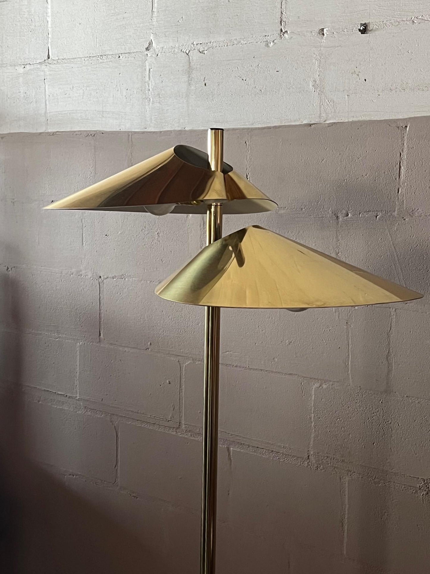 Frisman Vintage Curtis Jere Floor Lamp "Lily Pad", circa 1977