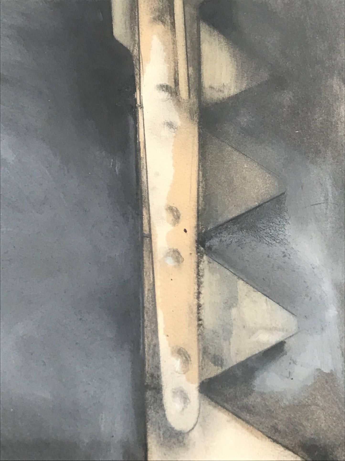 Frisman Vintage Large Charcoal Drawing by Jim Dine, 1974