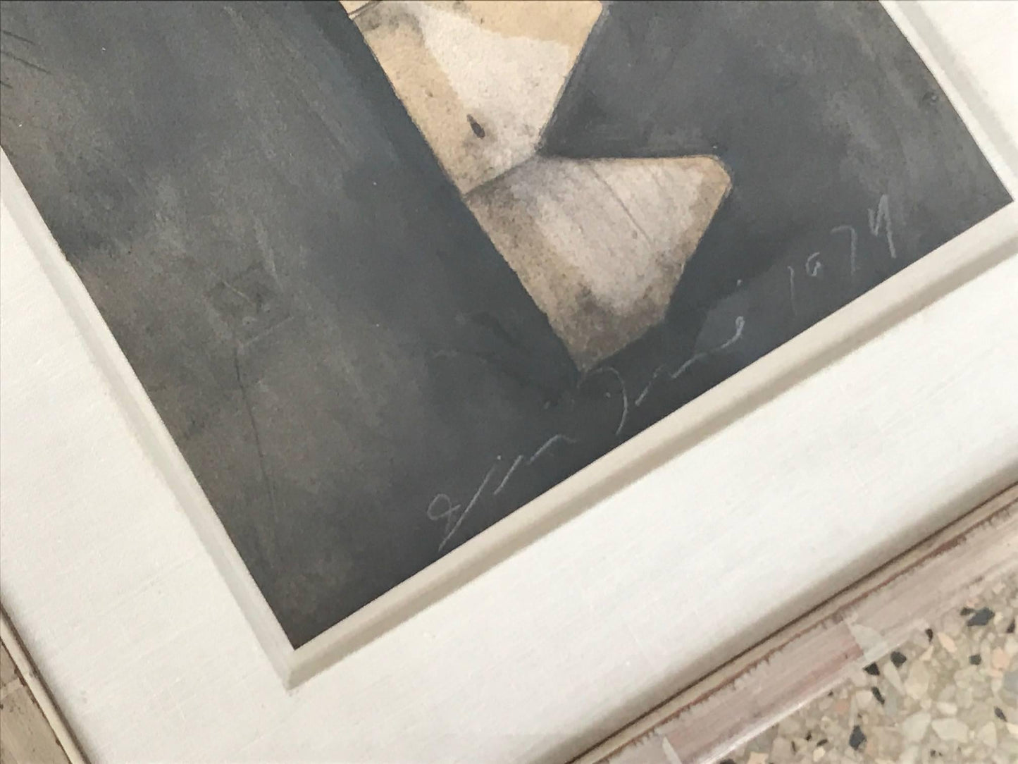 Frisman Vintage Large Charcoal Drawing by Jim Dine, 1974
