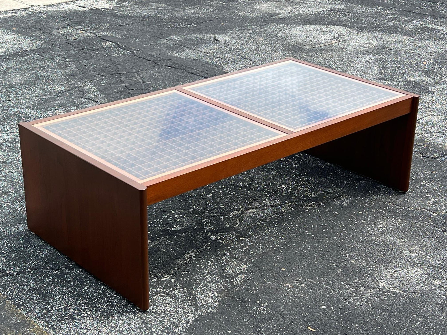 Frisman Vintage Danish Teak And Glass Coffee Table By Komfort Ca' 1960's