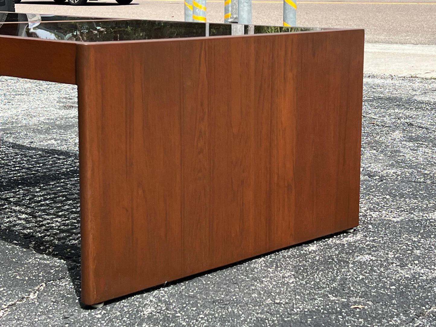 Frisman Vintage Danish Teak And Glass Coffee Table By Komfort Ca' 1960's