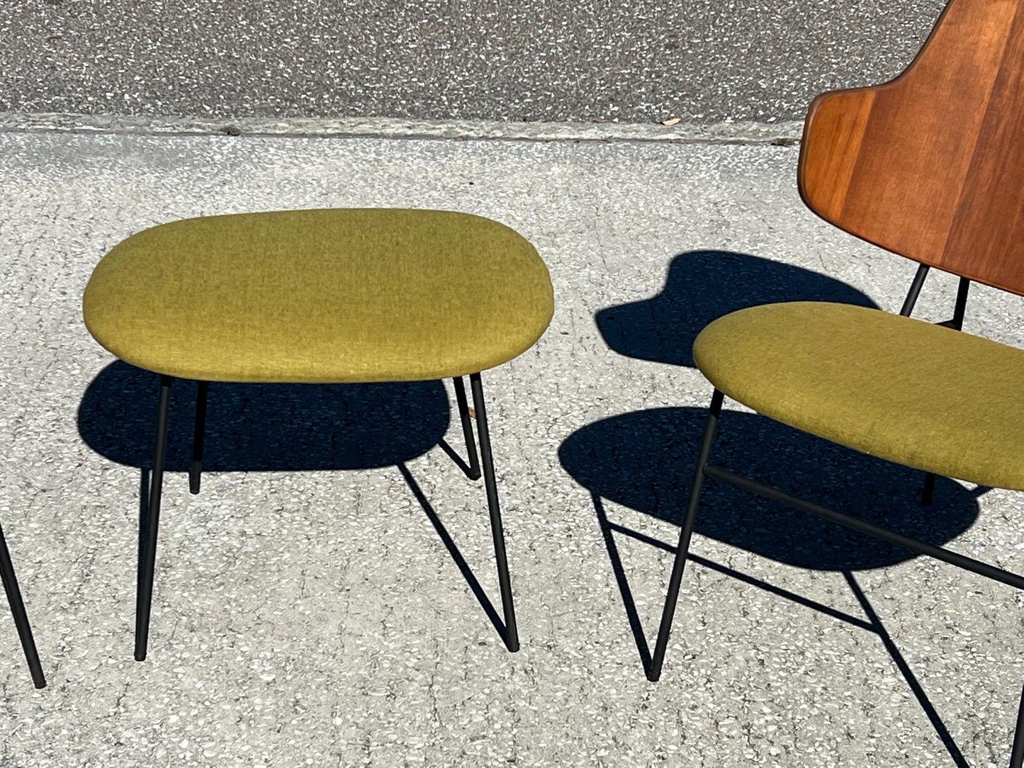 Frisman Vintage A Set of Low Kofod Larsen Penguin Chairs With An Ottoman