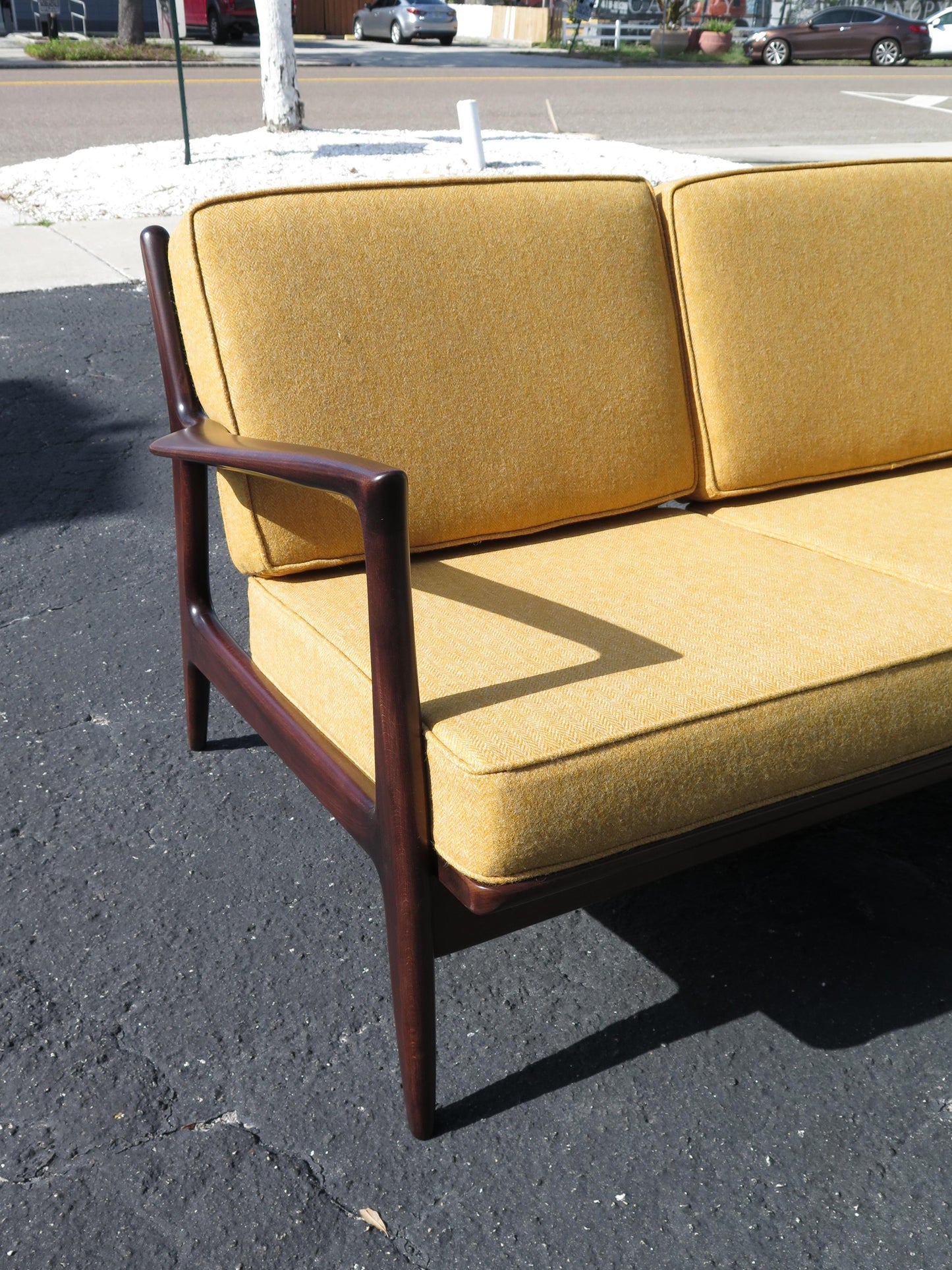 Frisman Vintage Kofod Larsen Three Seat Danish Sofa