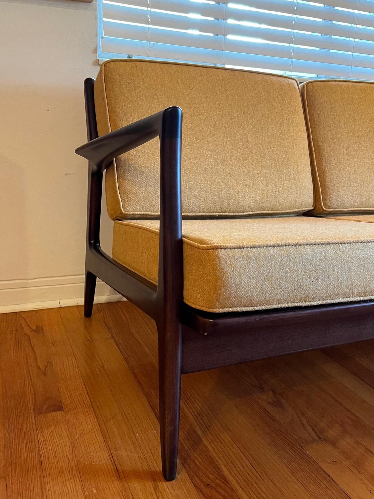Frisman Vintage Kofod Larsen Three Seat Danish Sofa