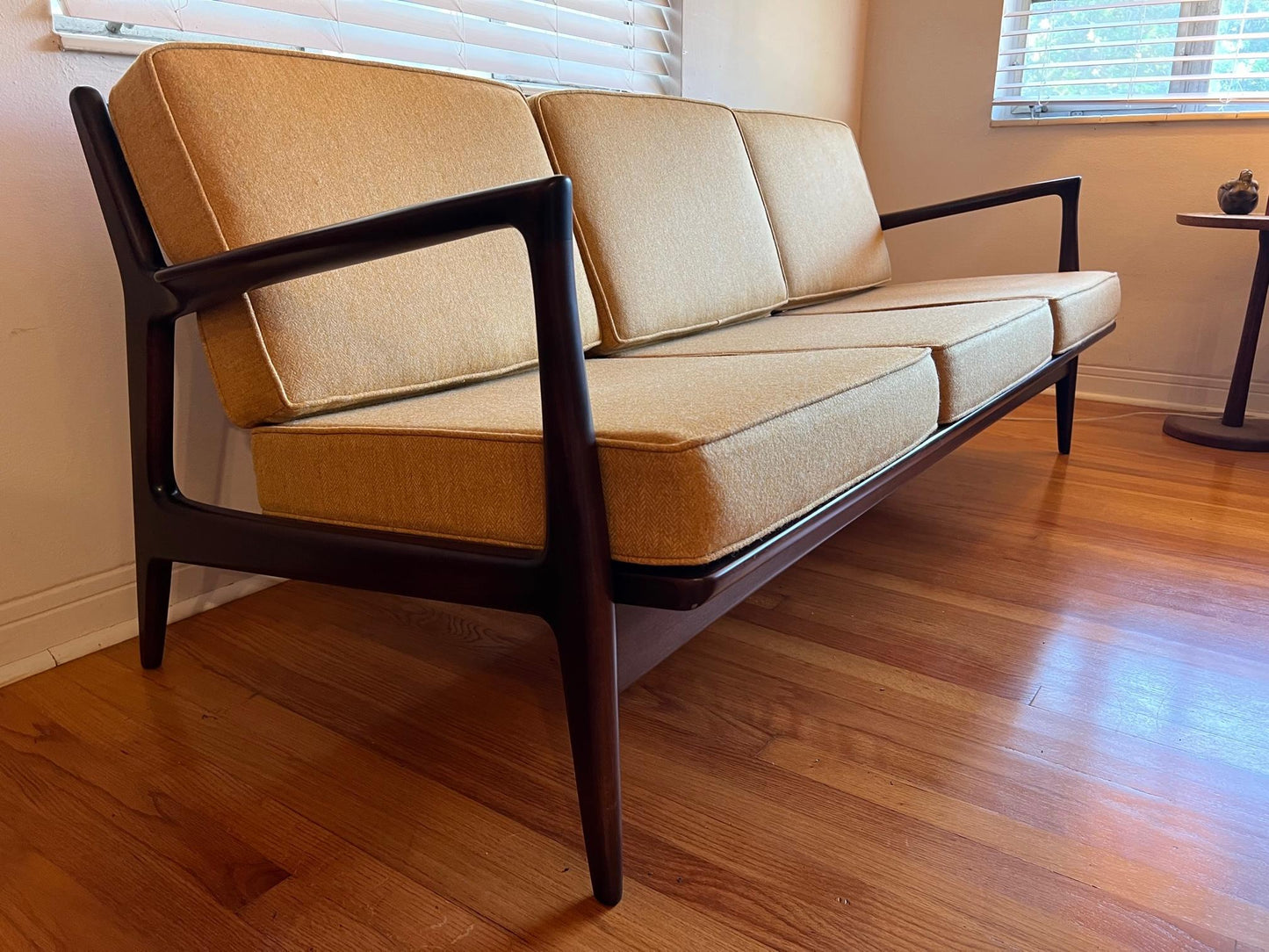 Frisman Vintage Kofod Larsen Three Seat Danish Sofa
