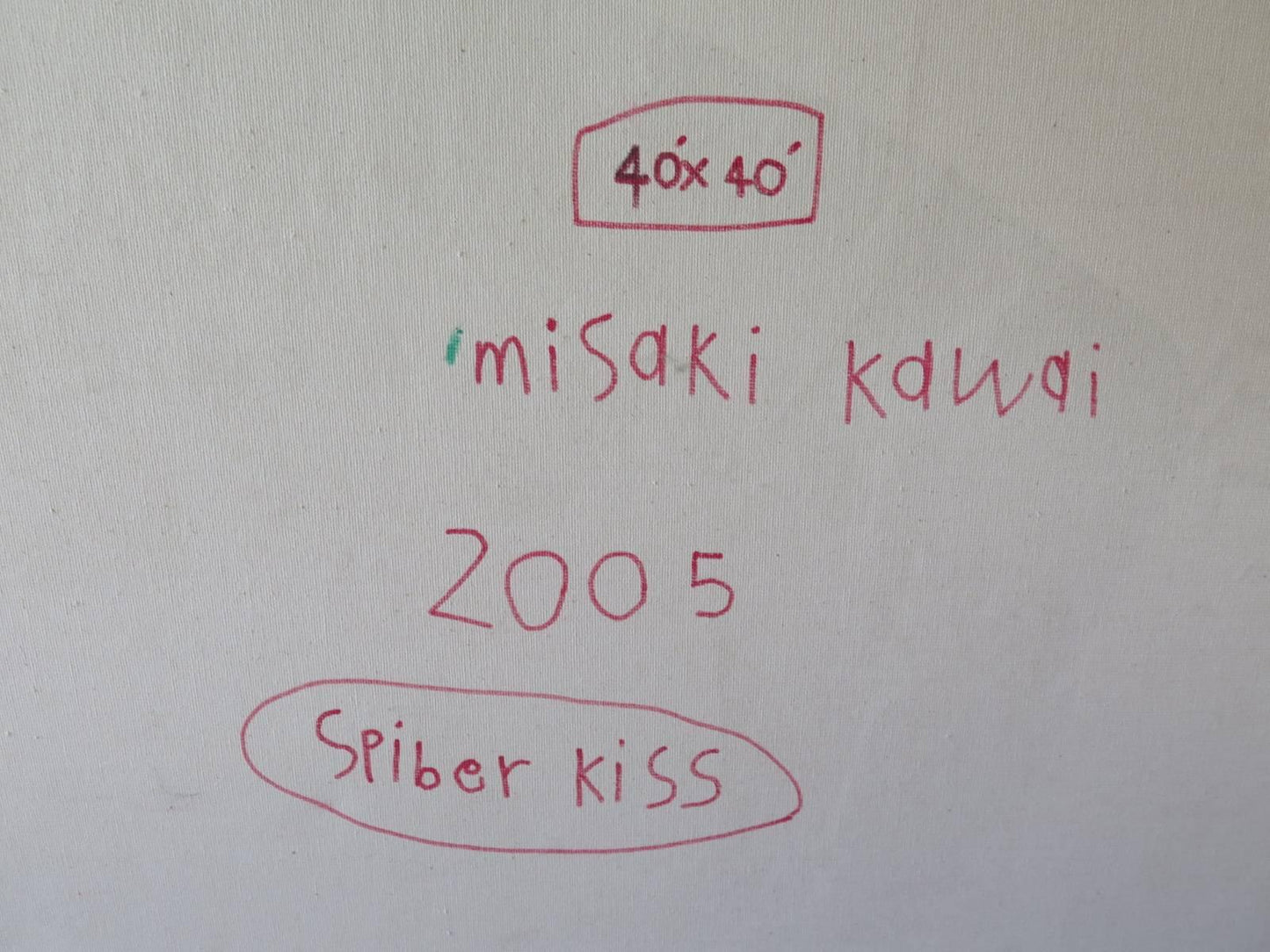 Frisman Vintage Misaki Kawai Collage on Canvas circa 2005 "Spider Kiss"
