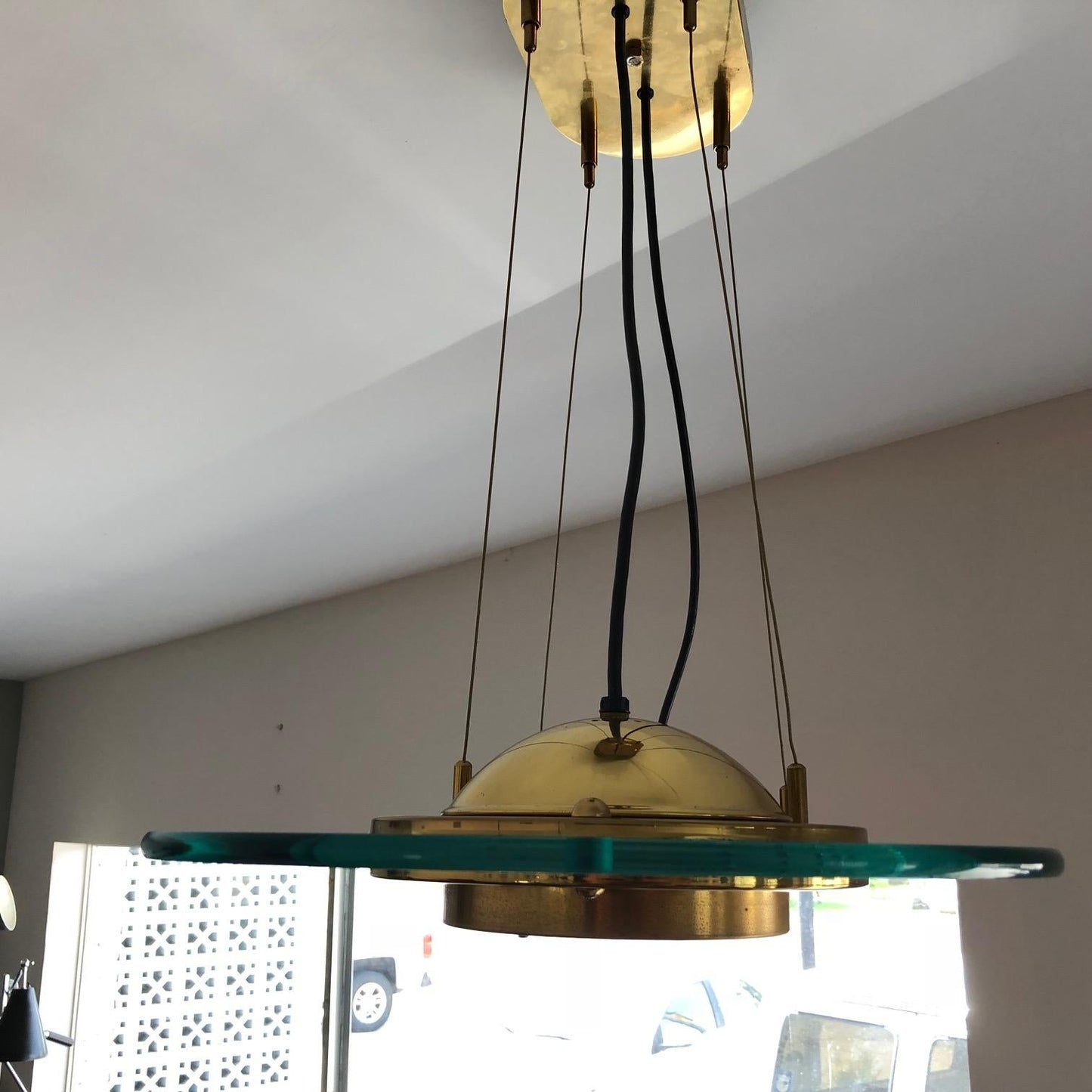 Frisman Vintage Robert Sonneman for George Kovacs Orbit Chandelier, 1987