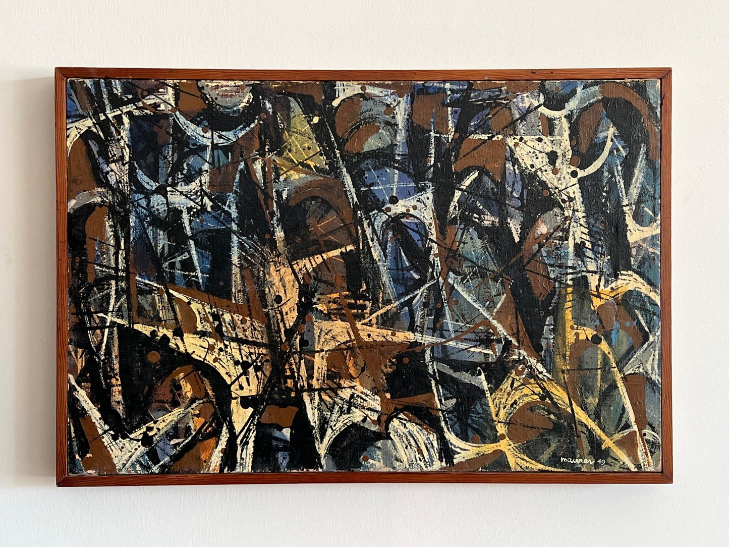 Frisman Vintage Leonard Maurer Painting, 1949