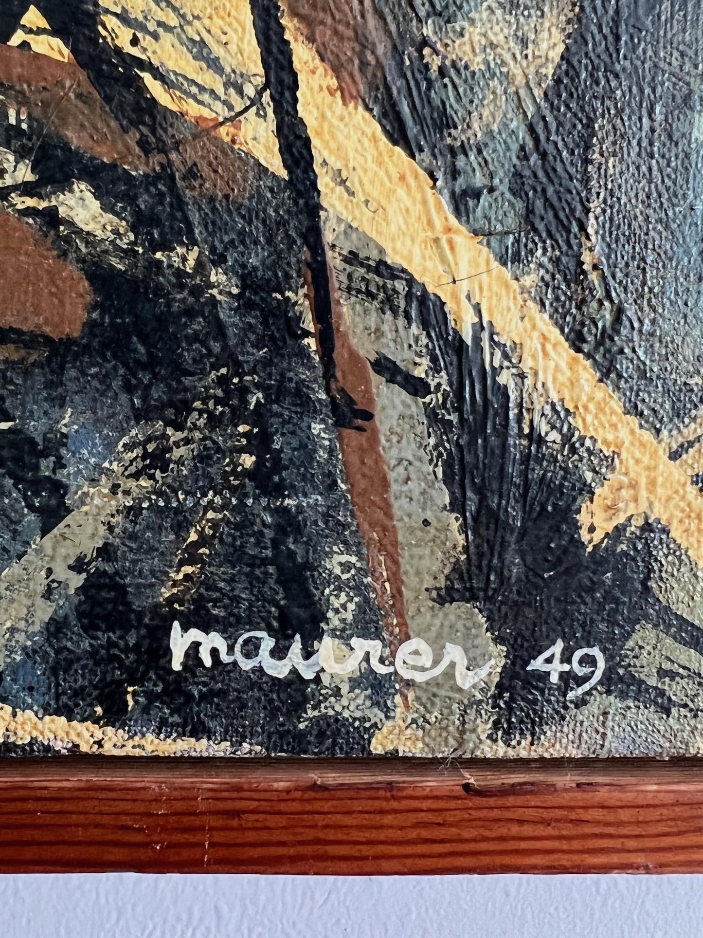 Frisman Vintage Leonard Maurer Painting, 1949