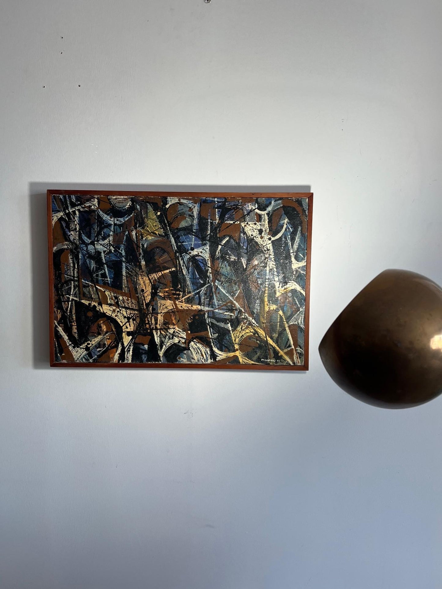 Frisman Vintage Leonard Maurer Painting, 1949