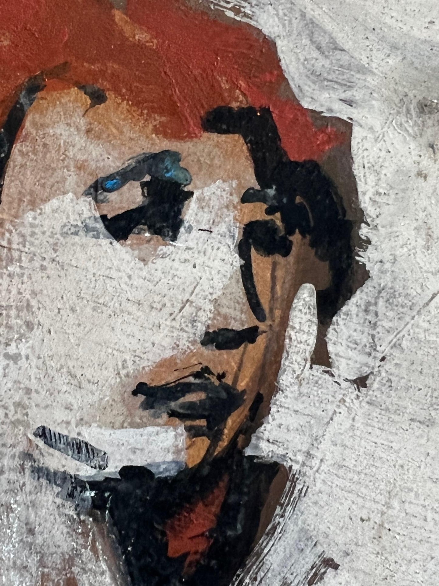 Frisman Vintage Leonard Maurer Tempera Painting of Woman, 1955