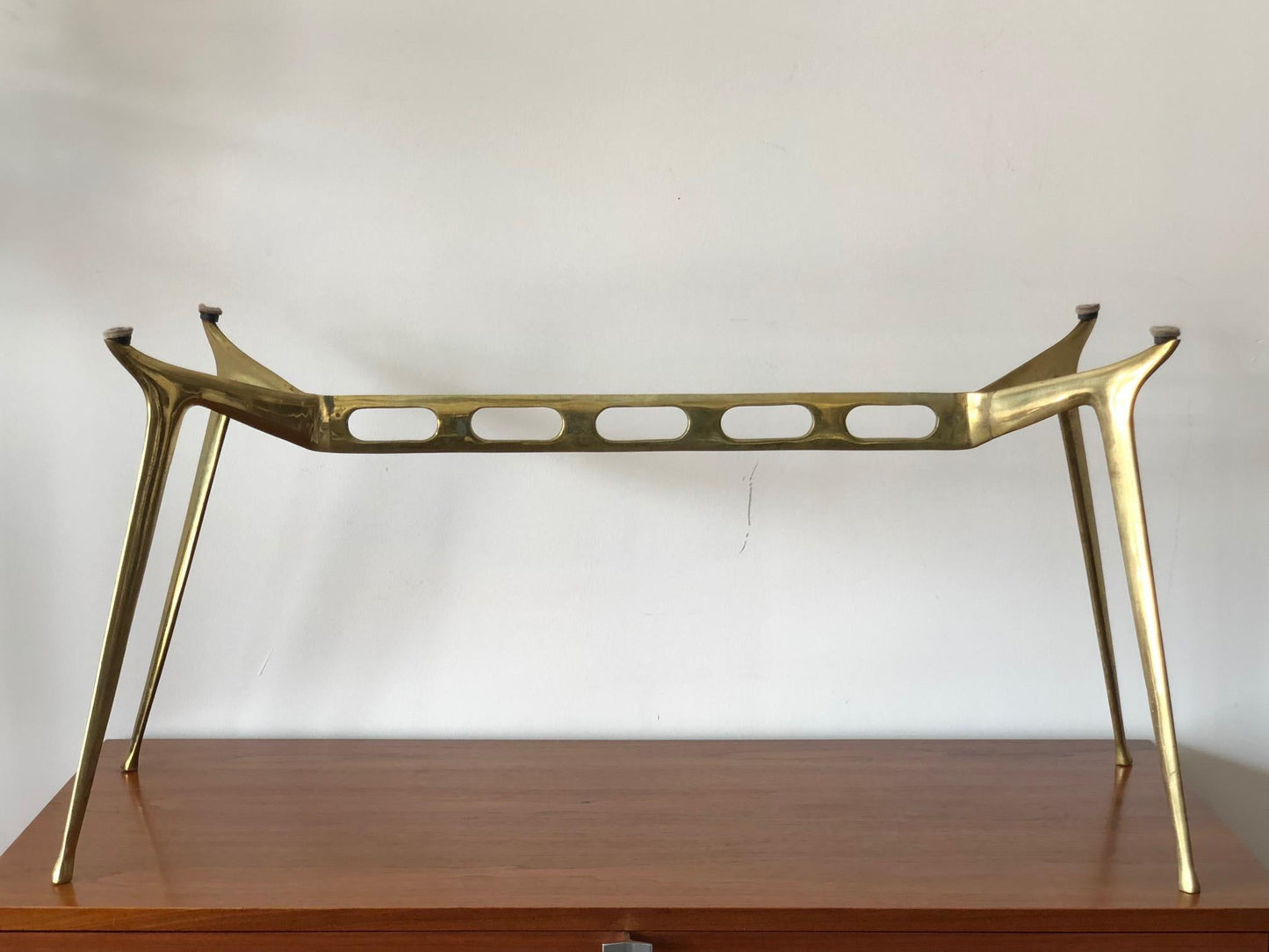 Frisman Vintage Cesare Lacca Sculpted Brass Coffee Table