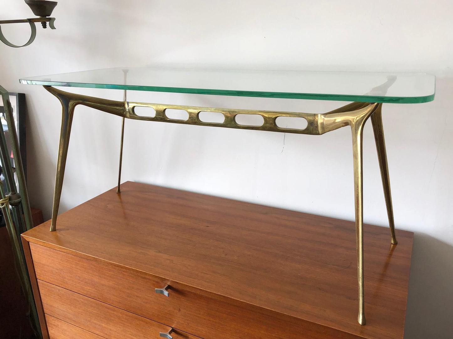 Frisman Vintage Cesare Lacca Sculpted Brass Coffee Table