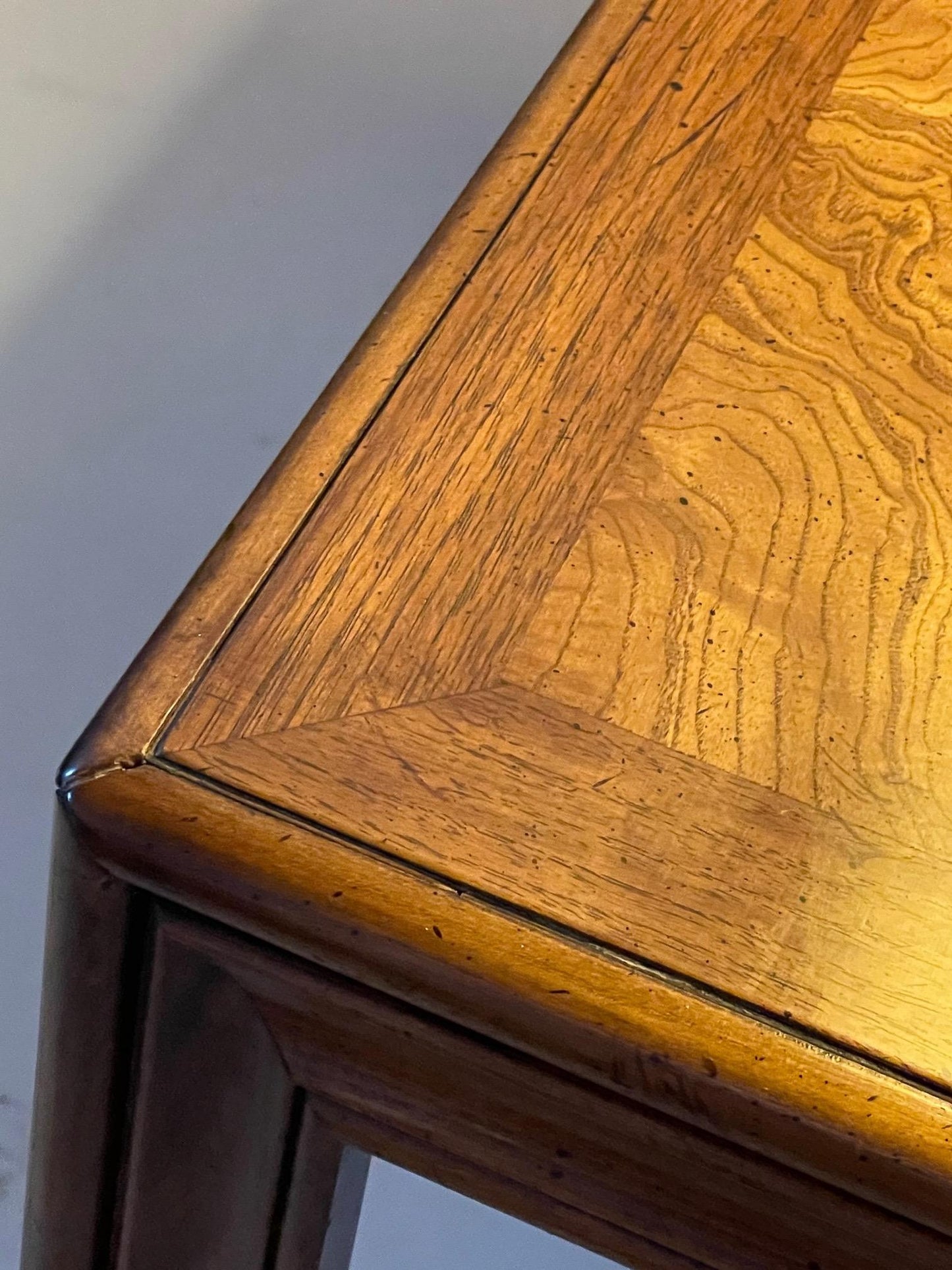 Frisman Vintage Unusual Burl Lamp Table by Lane