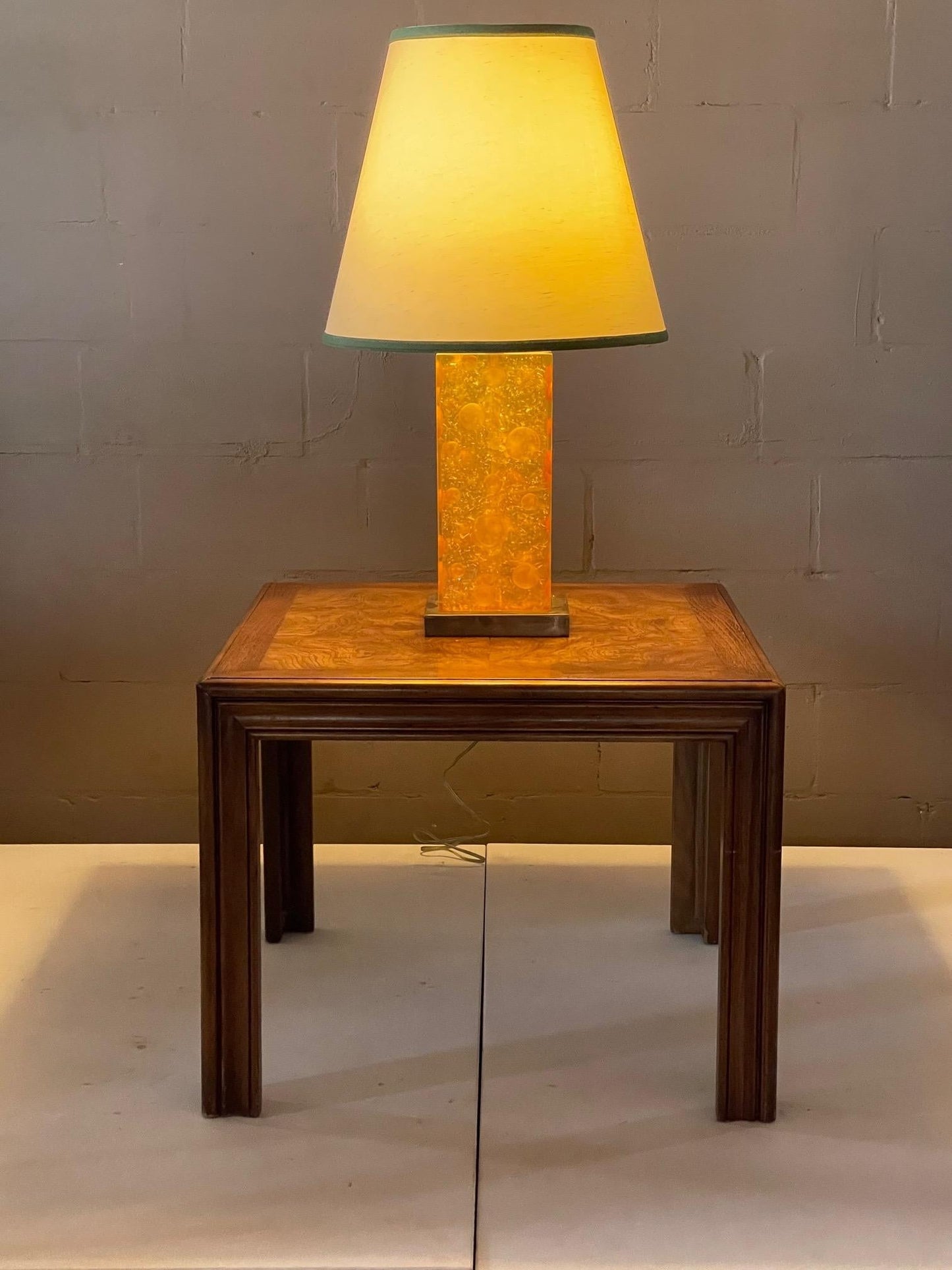 Frisman Vintage Unusual Burl Lamp Table by Lane