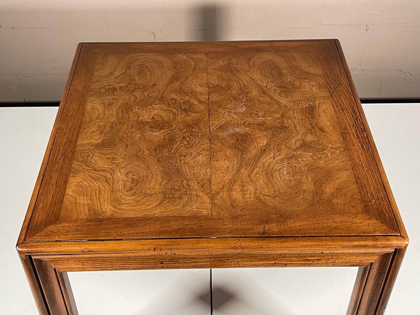 Frisman Vintage Unusual Burl Lamp Table by Lane