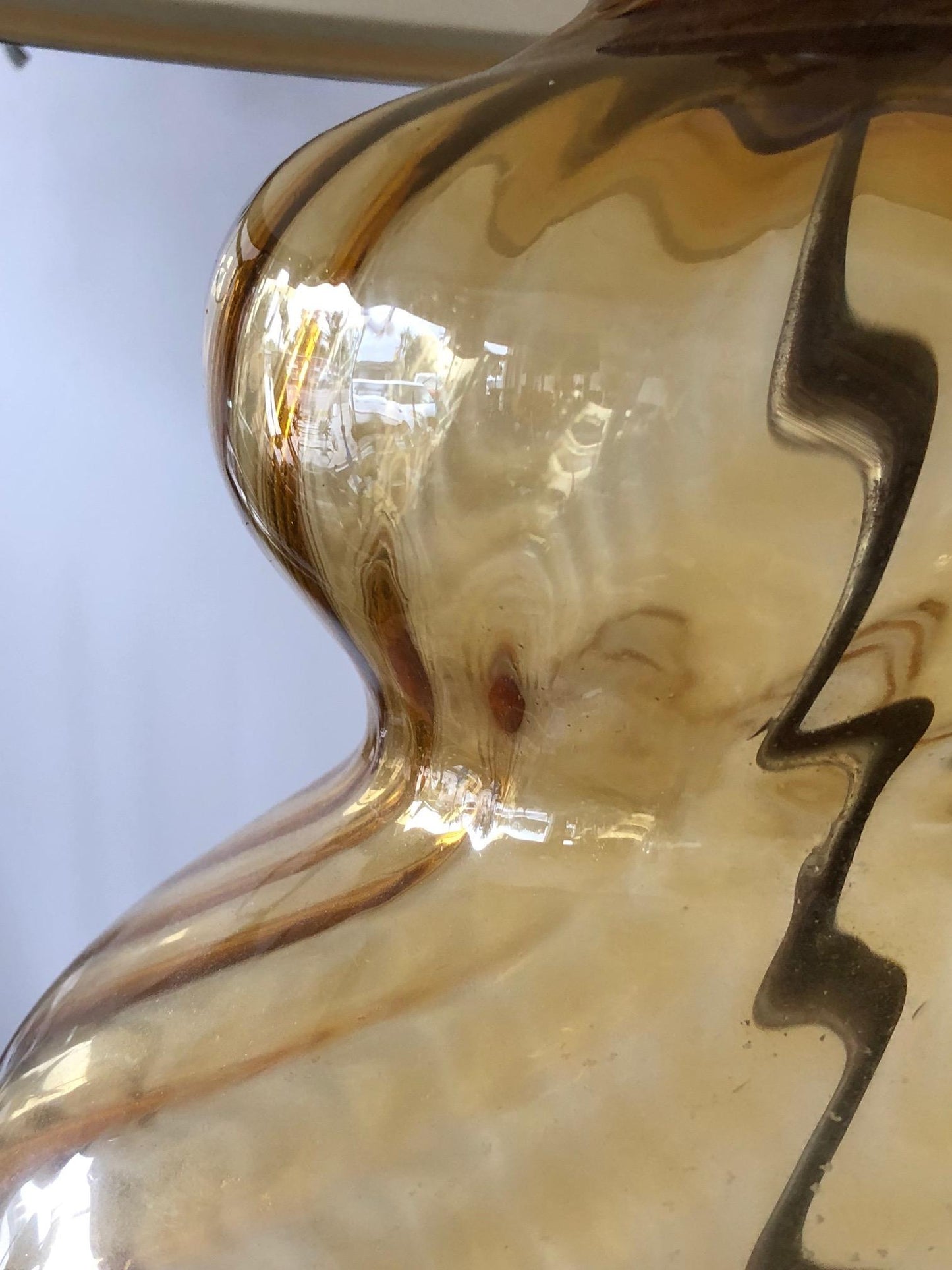 Frisman Vintage Pair of Large-Scale Glass Lamps Italy, 1950s