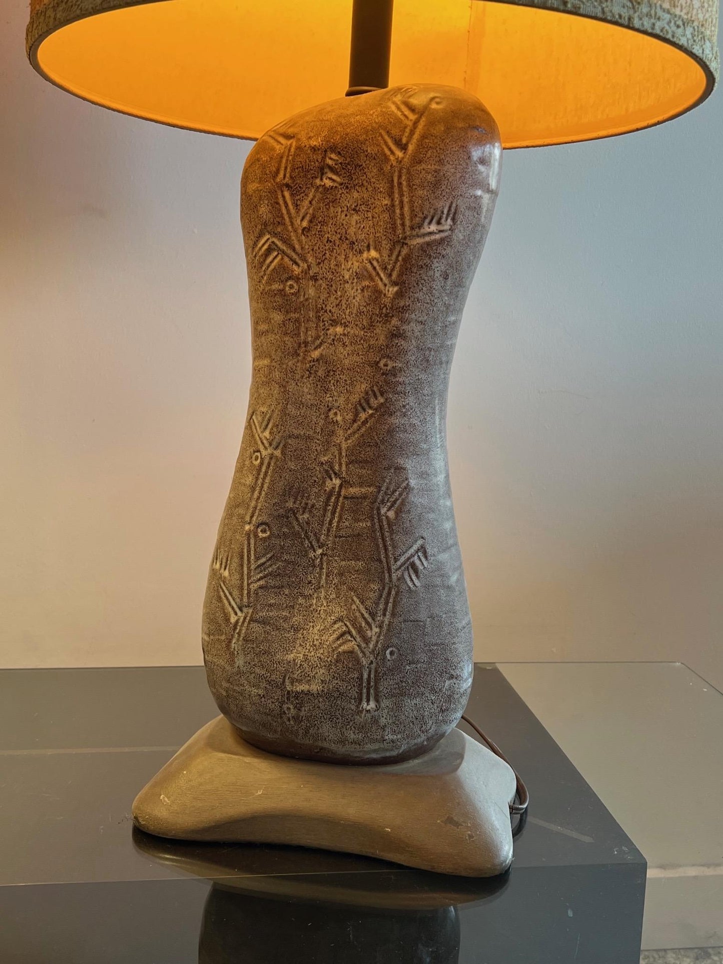 Frisman Vintage Pair of Unusual Ceramic Lamps by Design Technics