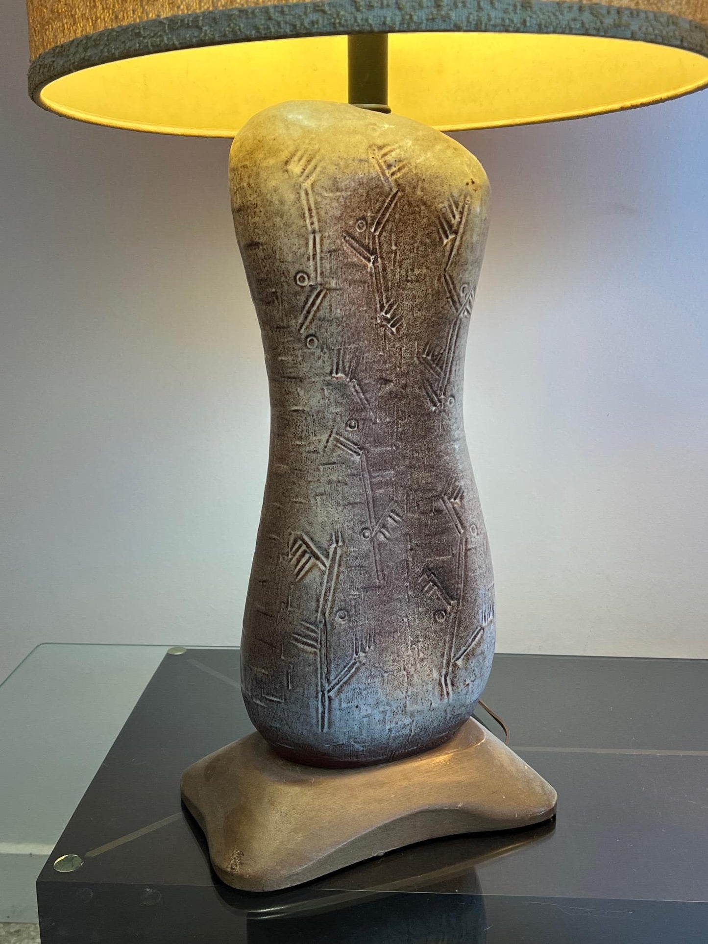Frisman Vintage Pair of Unusual Ceramic Lamps by Design Technics