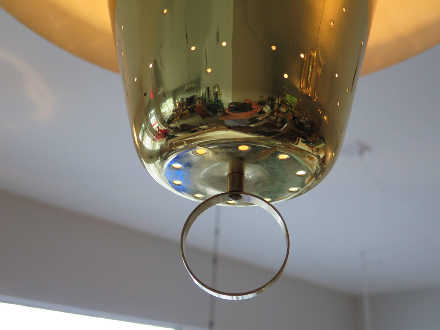 Frisman Vintage Brass Pendant Adjustable Lamp