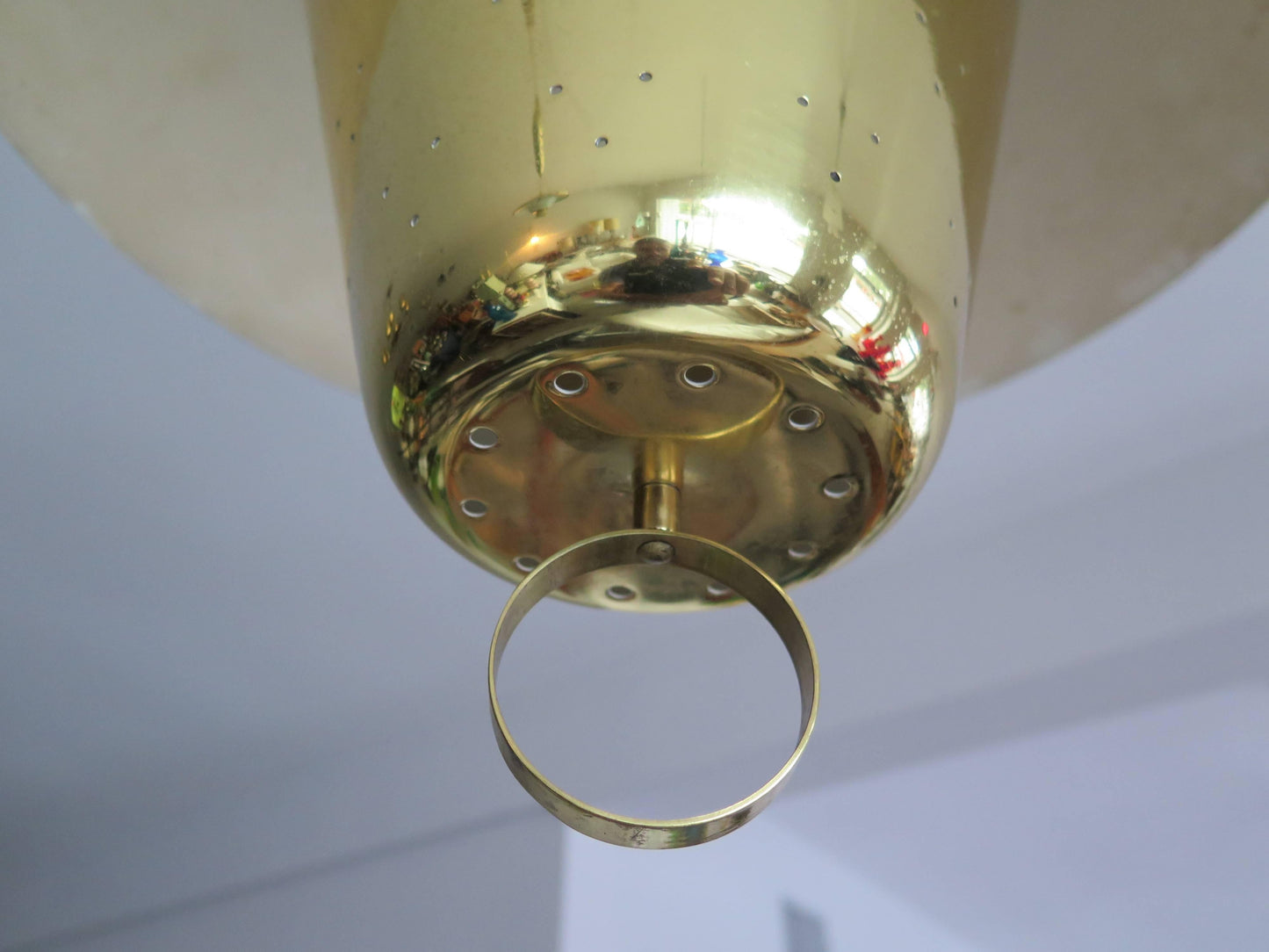 Frisman Vintage Brass Pendant Adjustable Lamp