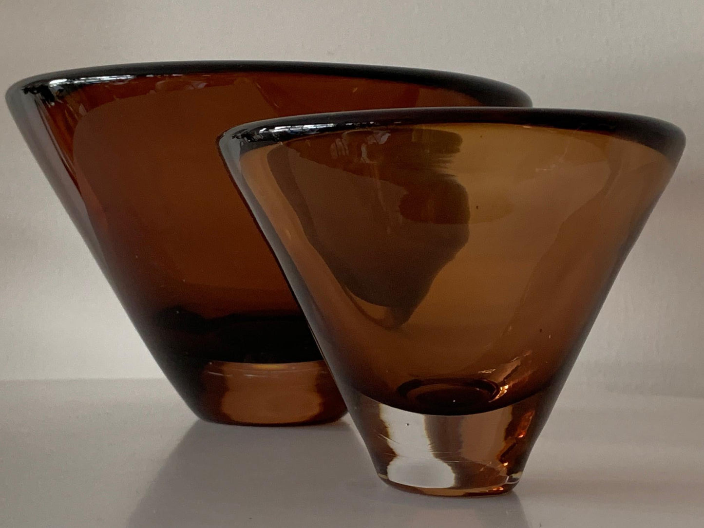 Frisman Vintage Two Unusual Vicke Lindstrand for Kosta Boda Glass Vessels