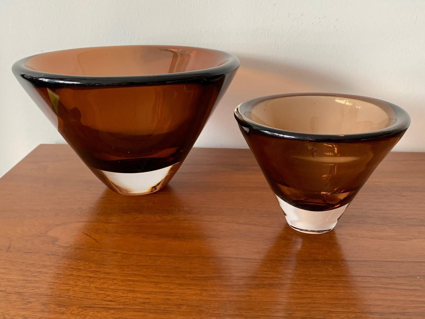 Frisman Vintage Two Unusual Vicke Lindstrand for Kosta Boda Glass Vessels