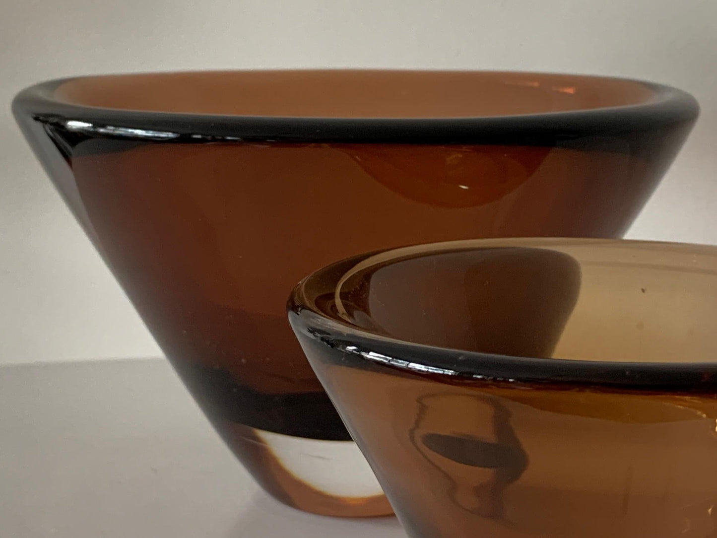 Frisman Vintage Two Unusual Vicke Lindstrand for Kosta Boda Glass Vessels