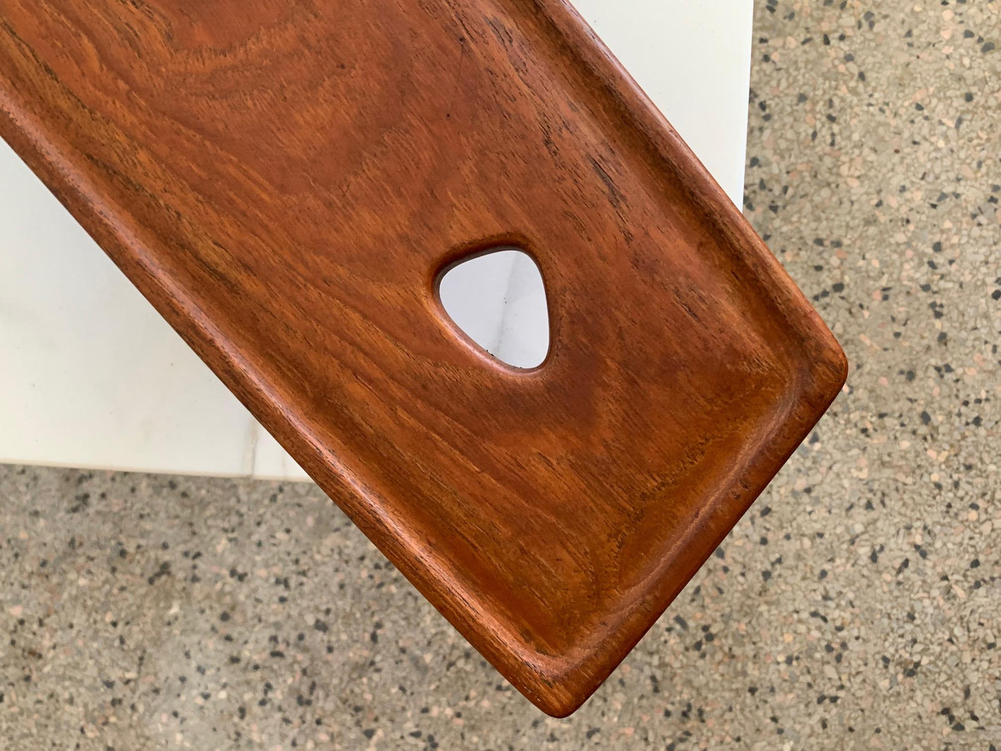 Frisman Vintage Sculptural Danish Lunch Board in Solid Teak by Johannes Aasbjerg