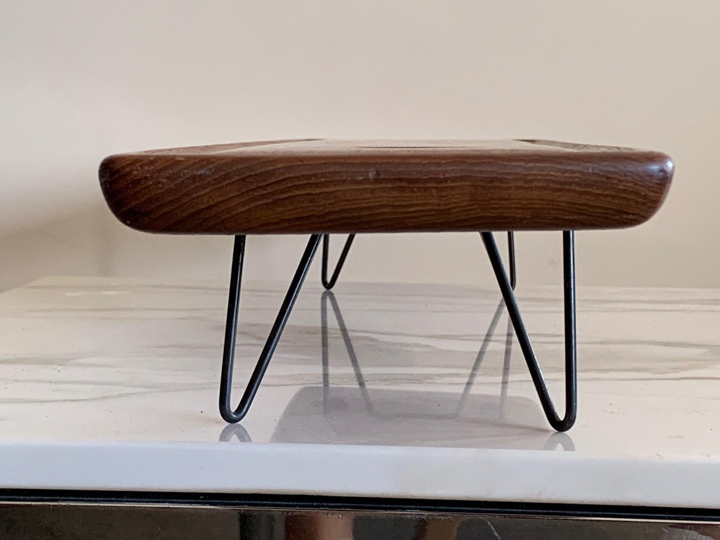 Frisman Vintage Sculptural Danish Lunch Board in Solid Teak by Johannes Aasbjerg