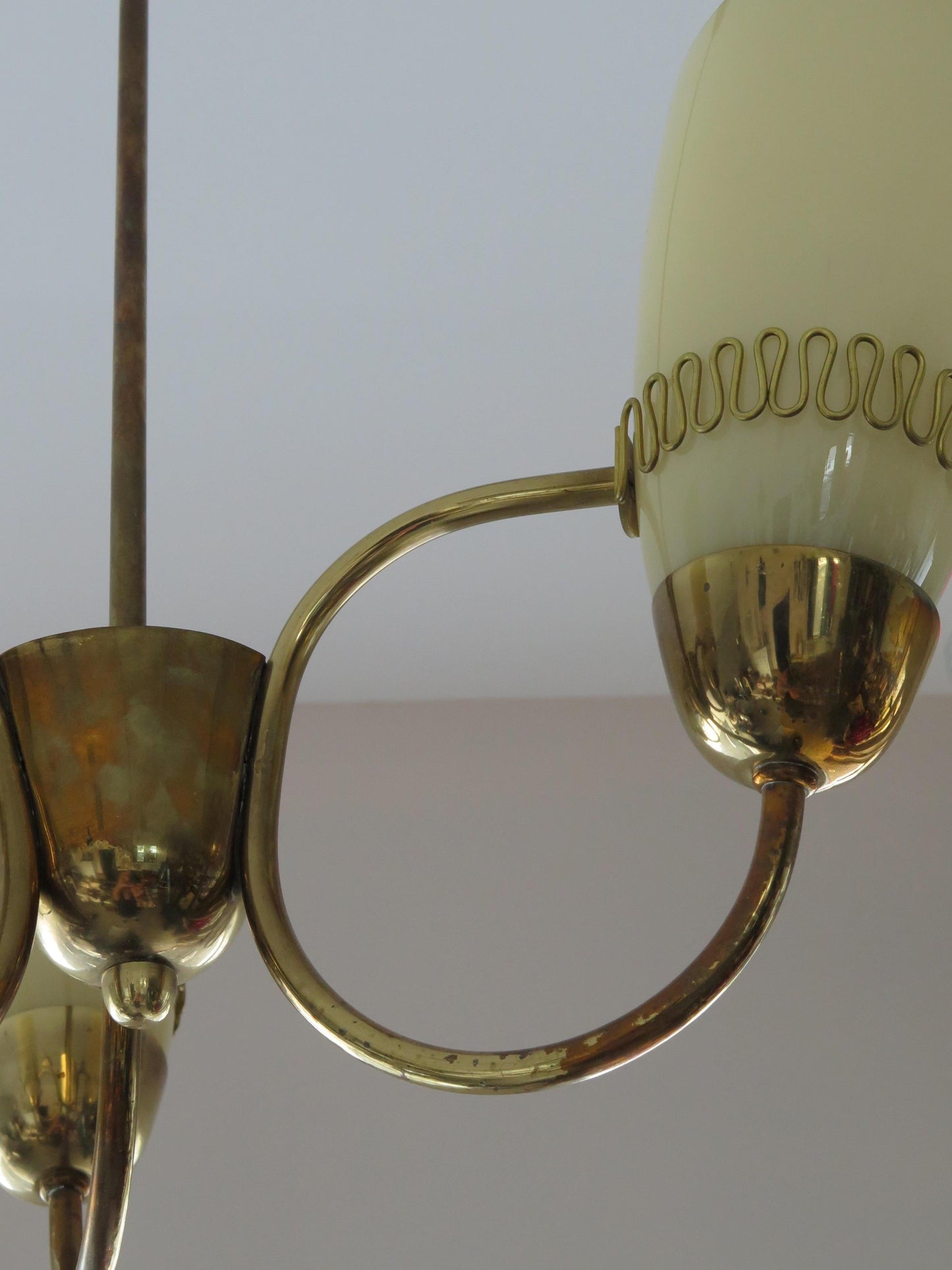 Frisman Vintage Mauri Almari Brass Chandelier For Idman Finland