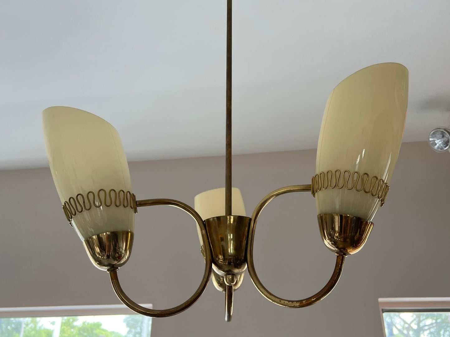 Frisman Vintage Mauri Almari Brass Chandelier For Idman Finland