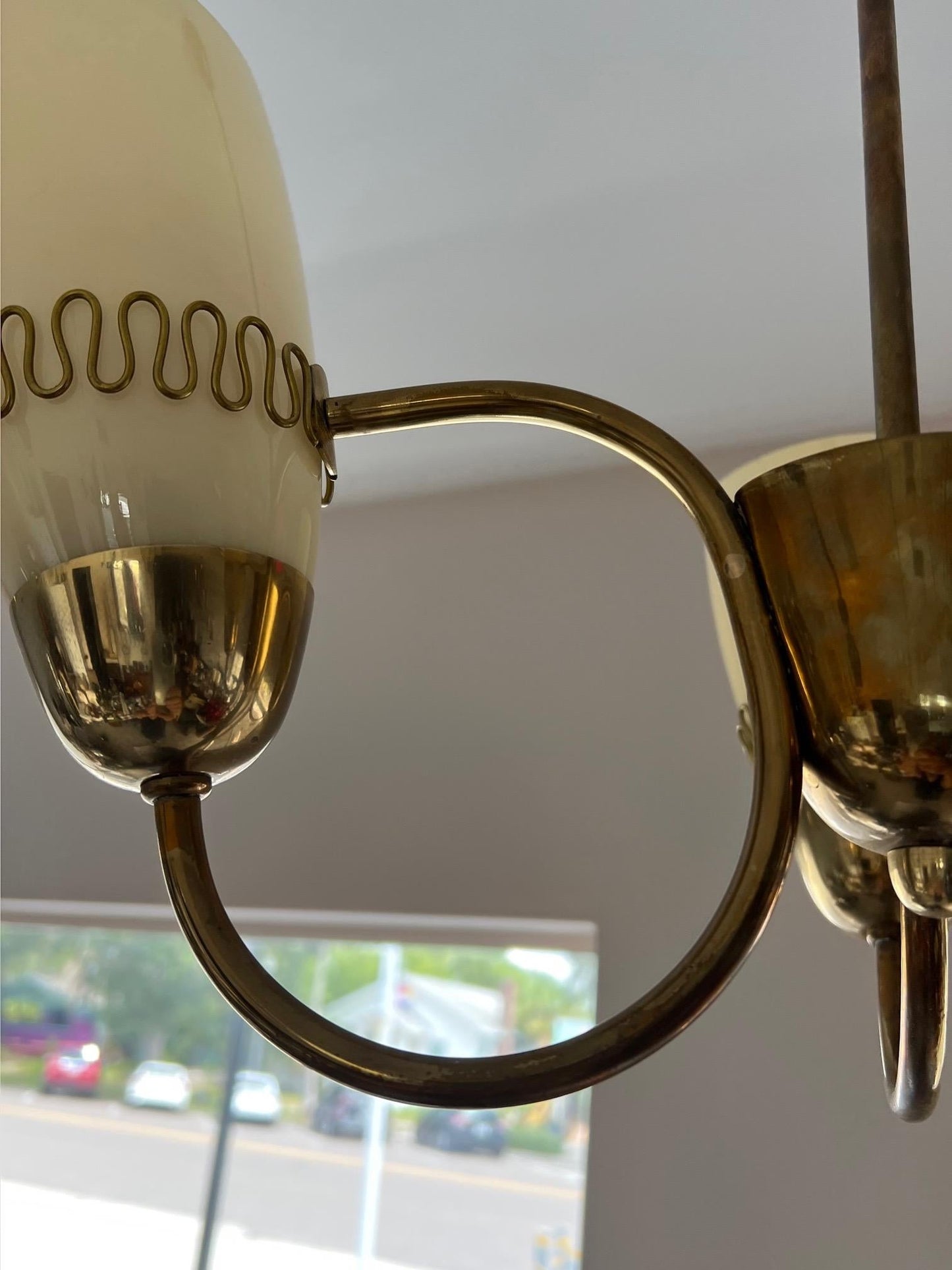 Frisman Vintage Mauri Almari Brass Chandelier For Idman Finland